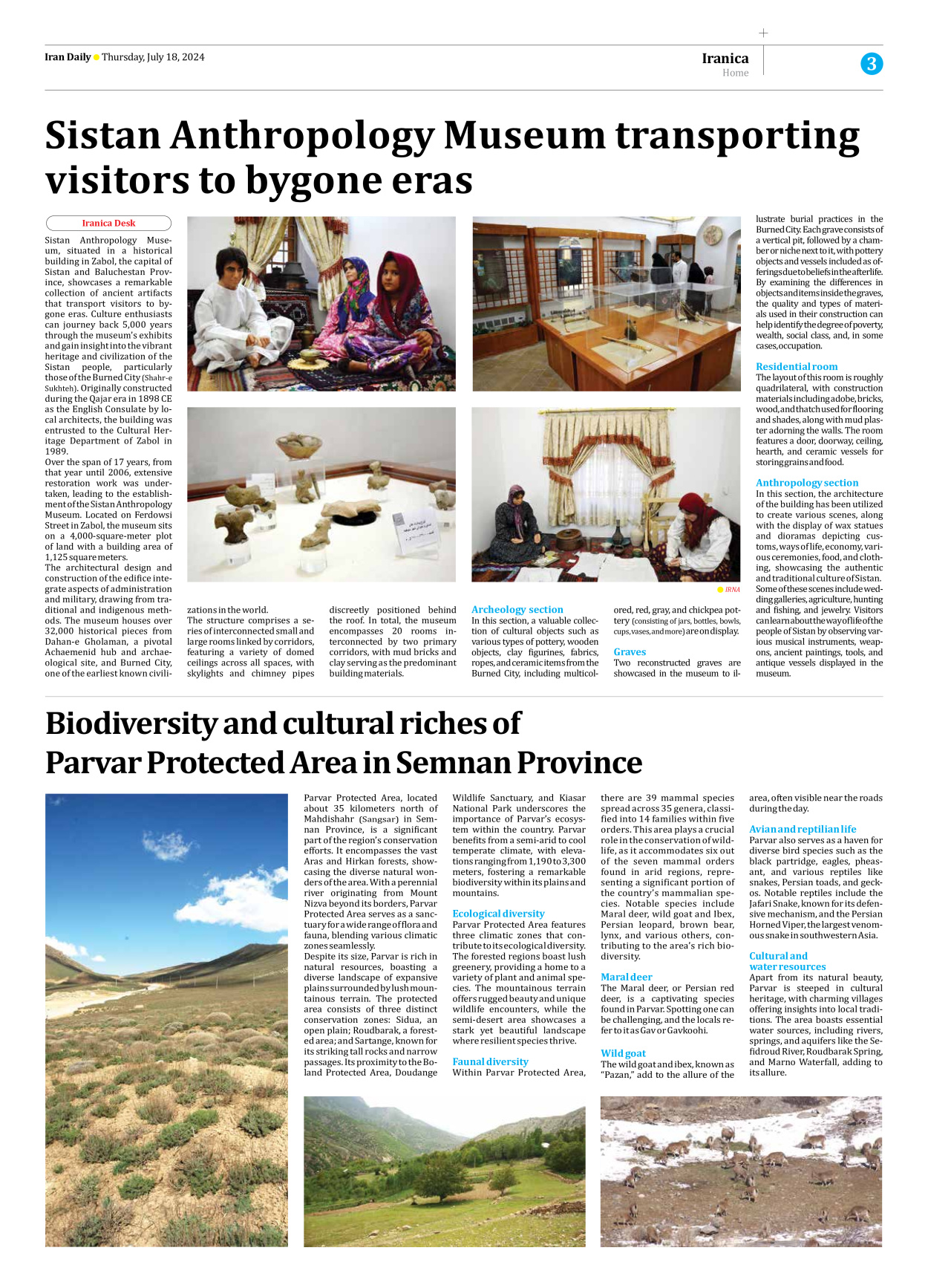 Iran Daily - Number Seven Thousand Six Hundred and Six - 18 July 2024 - Page 3