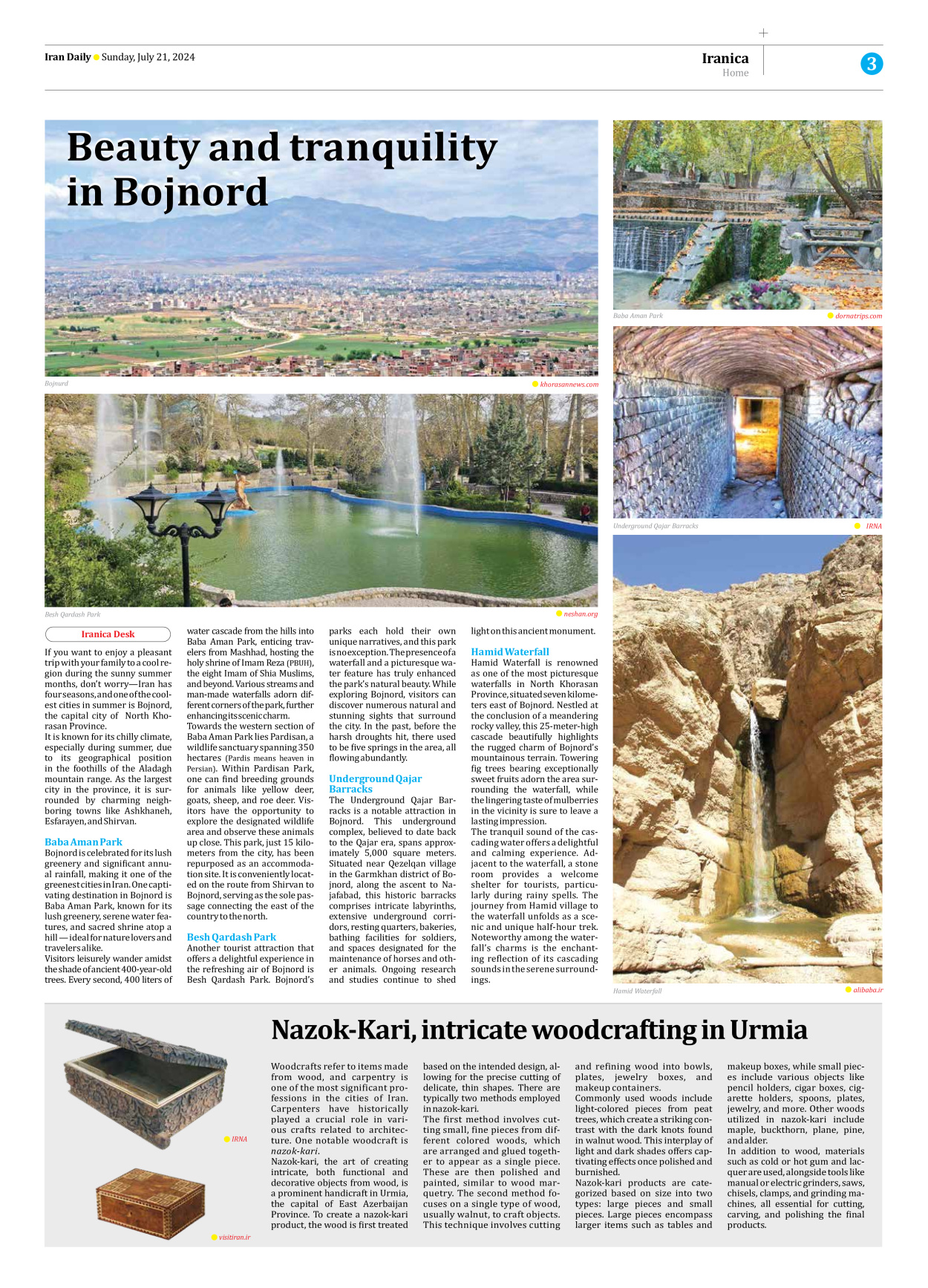 Iran Daily - Number Seven Thousand Six Hundred and Eight - 21 July 2024 - Page 3