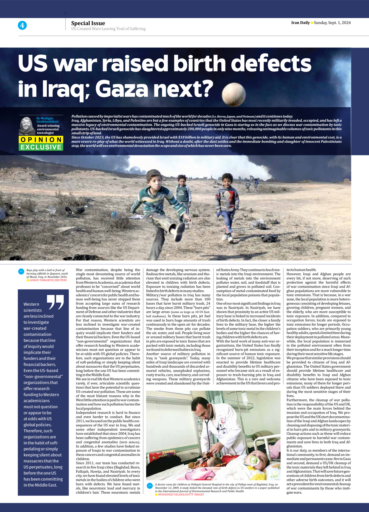 Iran Daily - Number Seven Thousand Six Hundred and Forty - 01 September 2024 - Page 4