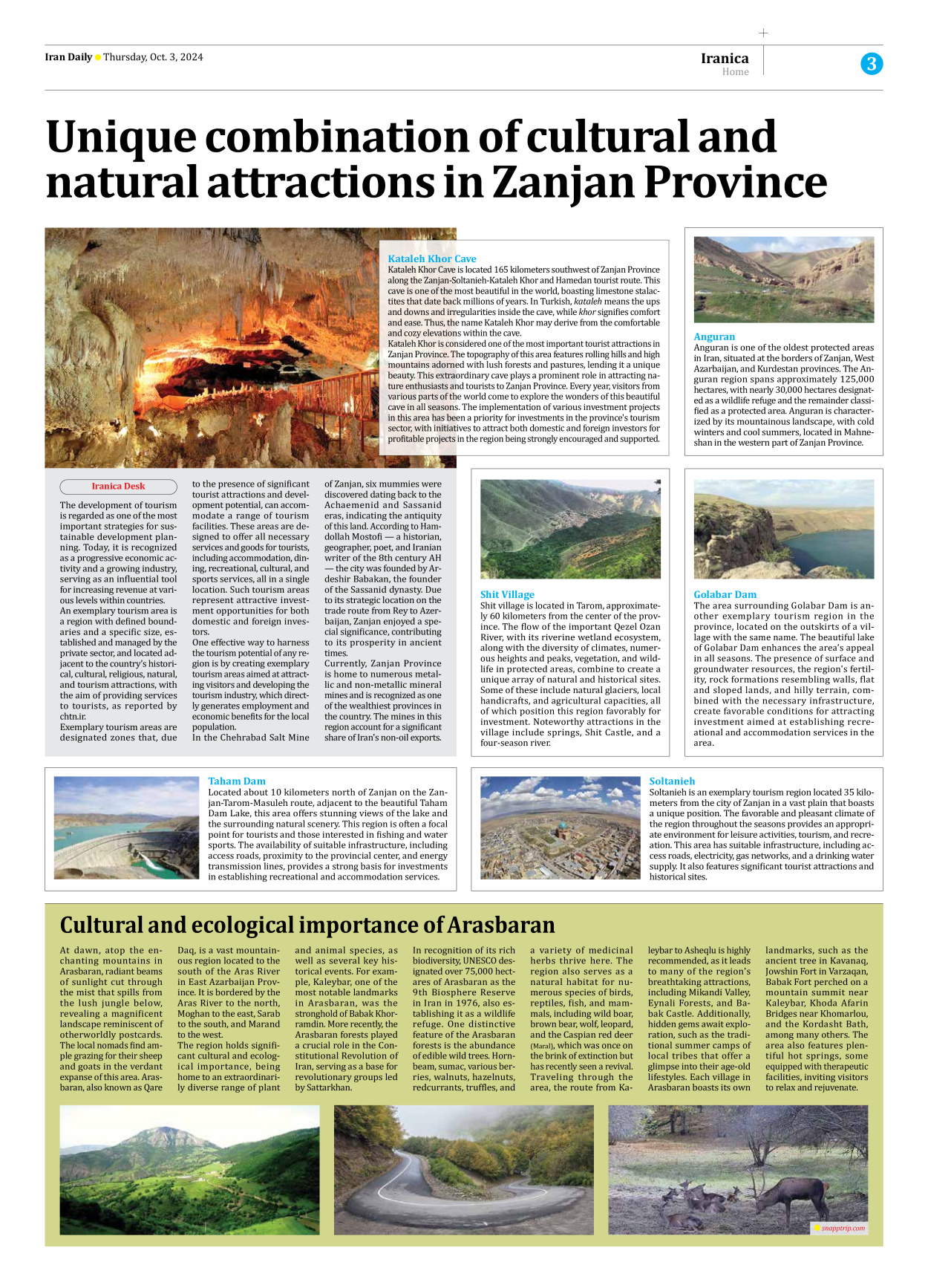 Iran Daily - Number Seven Thousand Six Hundred and Sixty Two - 03 October 2024 - Page 3