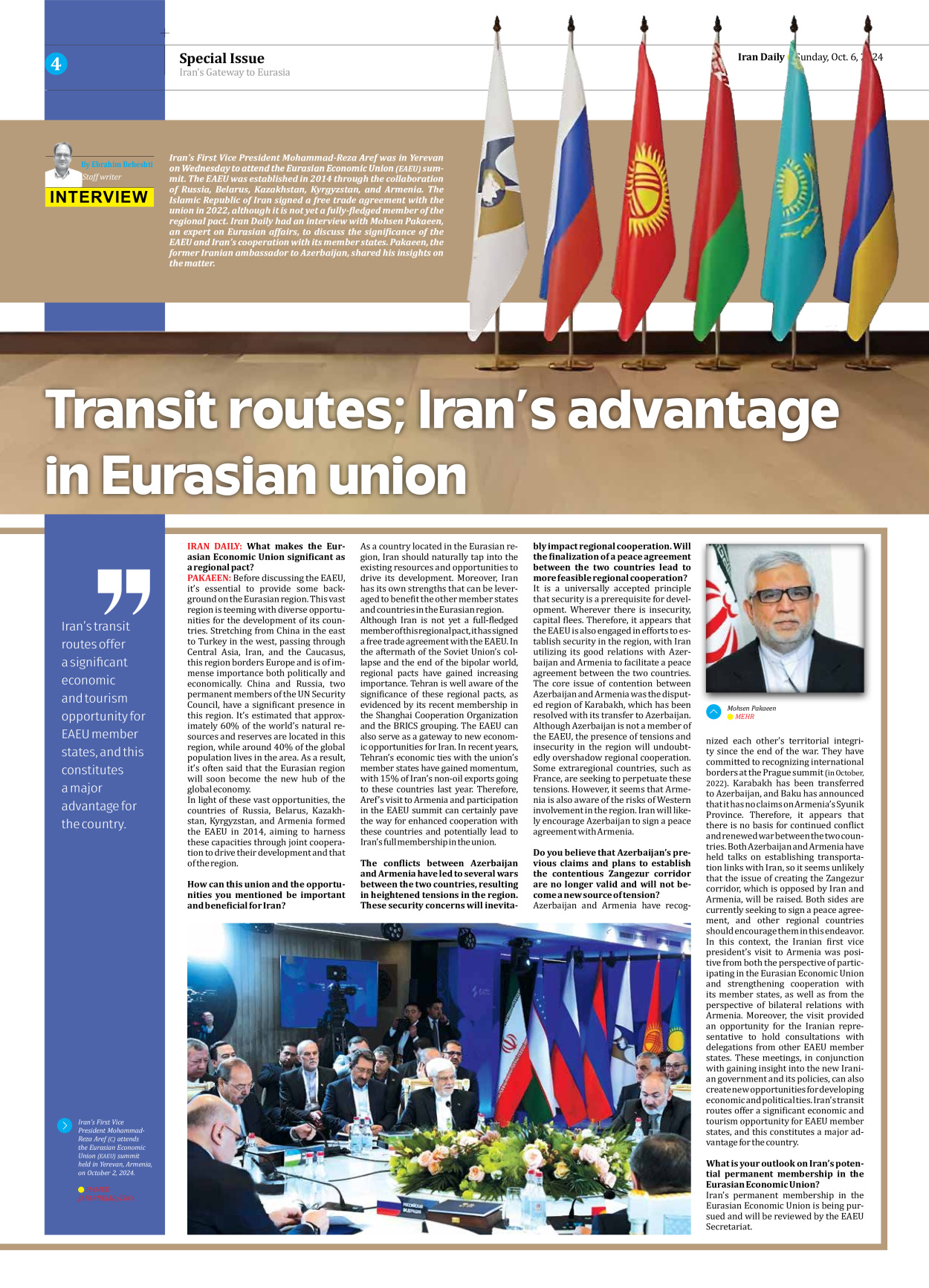 Iran Daily - Number Seven Thousand Six Hundred and Sixty Four - 06 October 2024 - Page 4