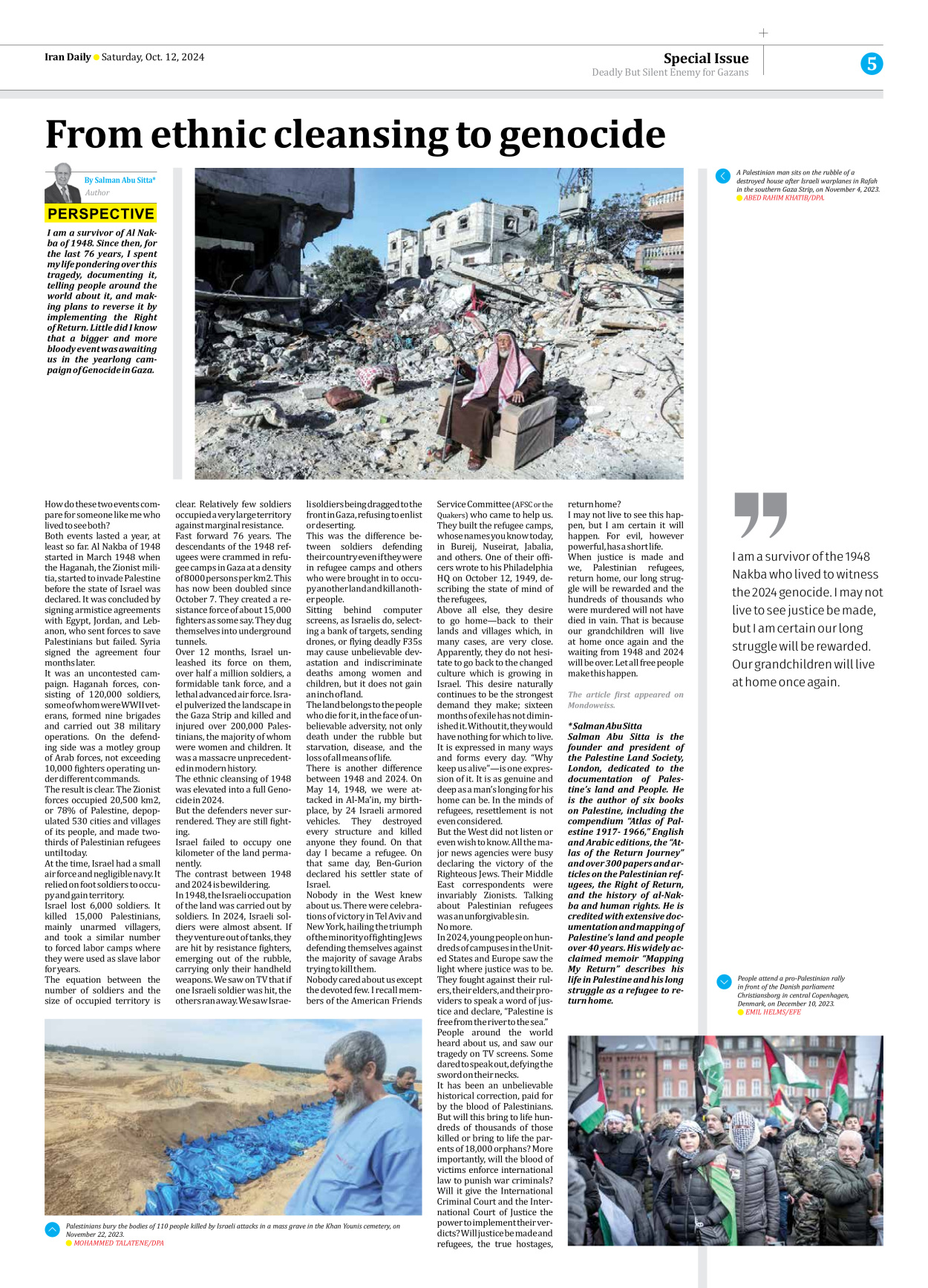 Iran Daily - Number Seven Thousand Six Hundred and Sixty Nine - 12 October 2024 - Page 5