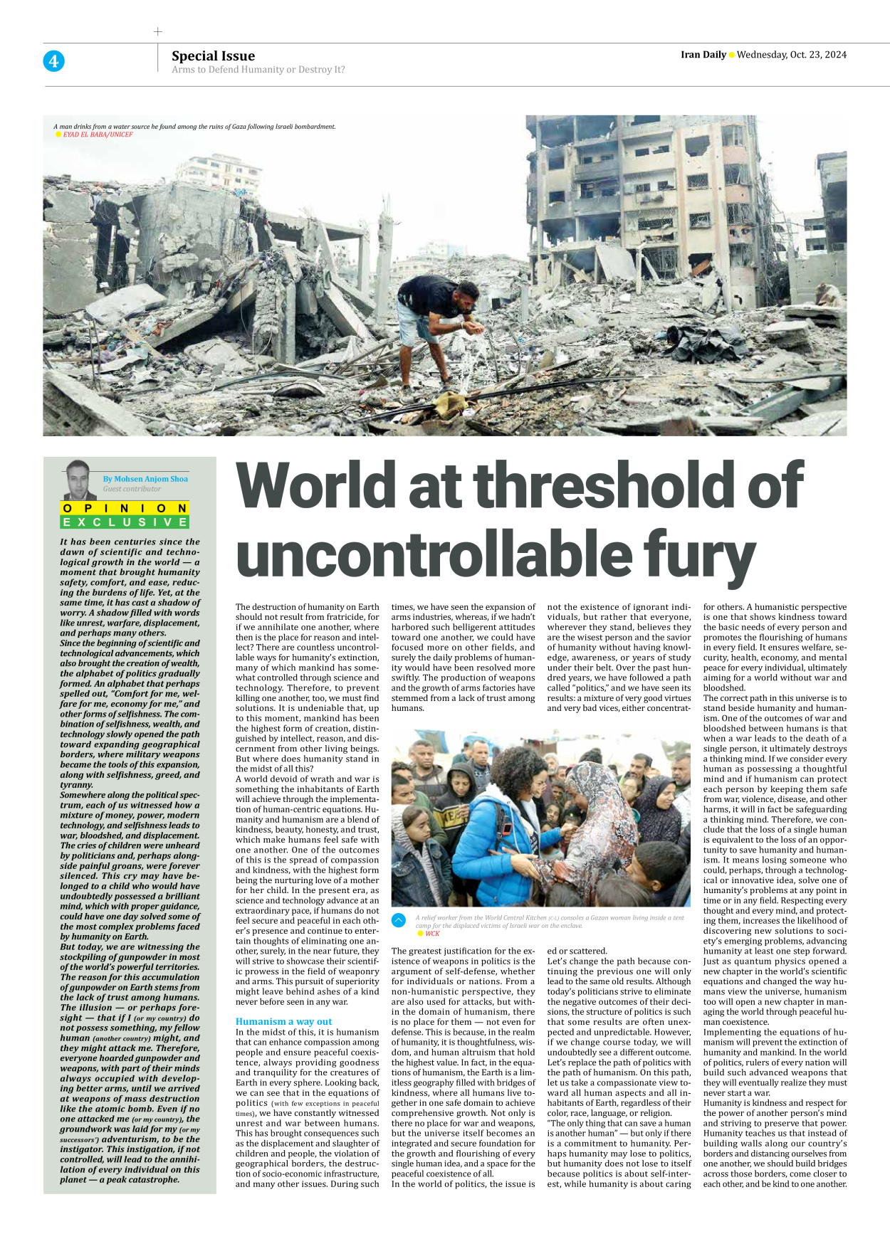 Iran Daily - Number Seven Thousand Six Hundred and Seventy Nine - 23 October 2024 - Page 4