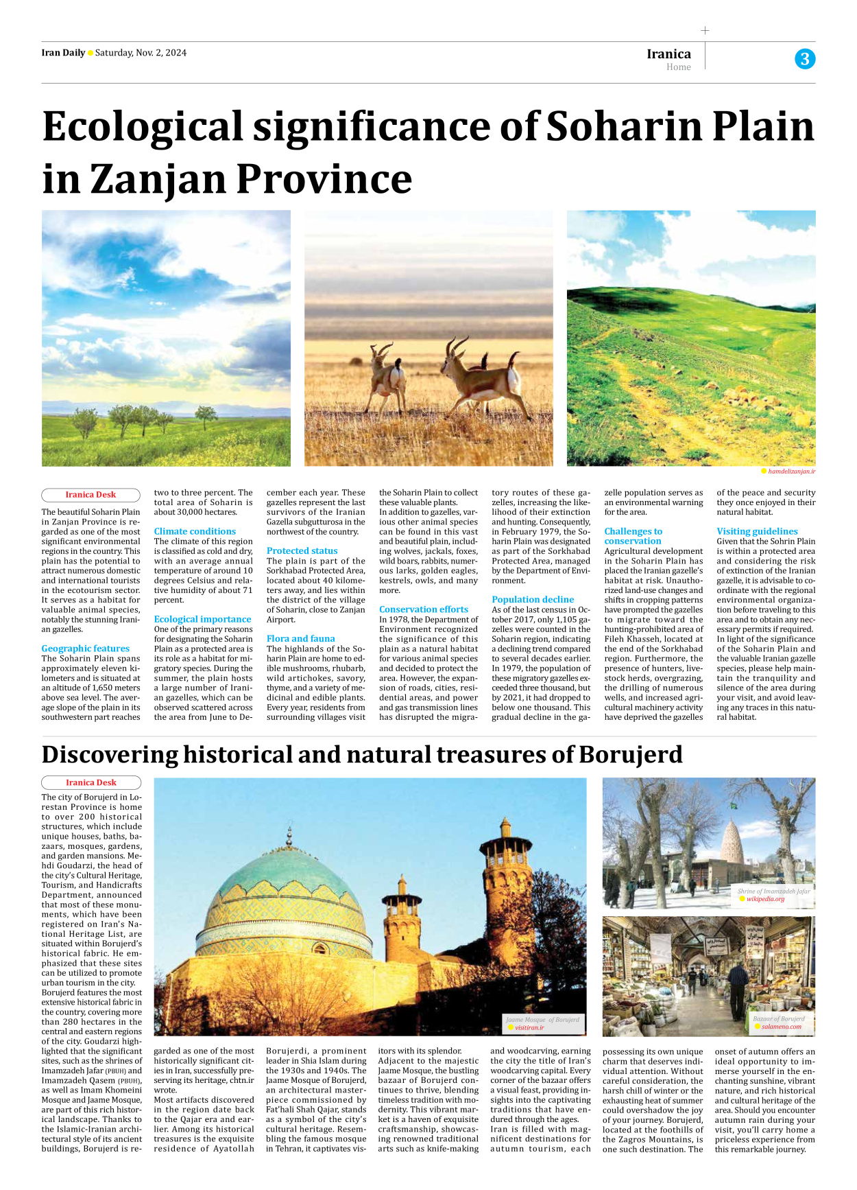 Iran Daily - Number Seven Thousand Six Hundred and Eighty Seven - 02 November 2024 - Page 3