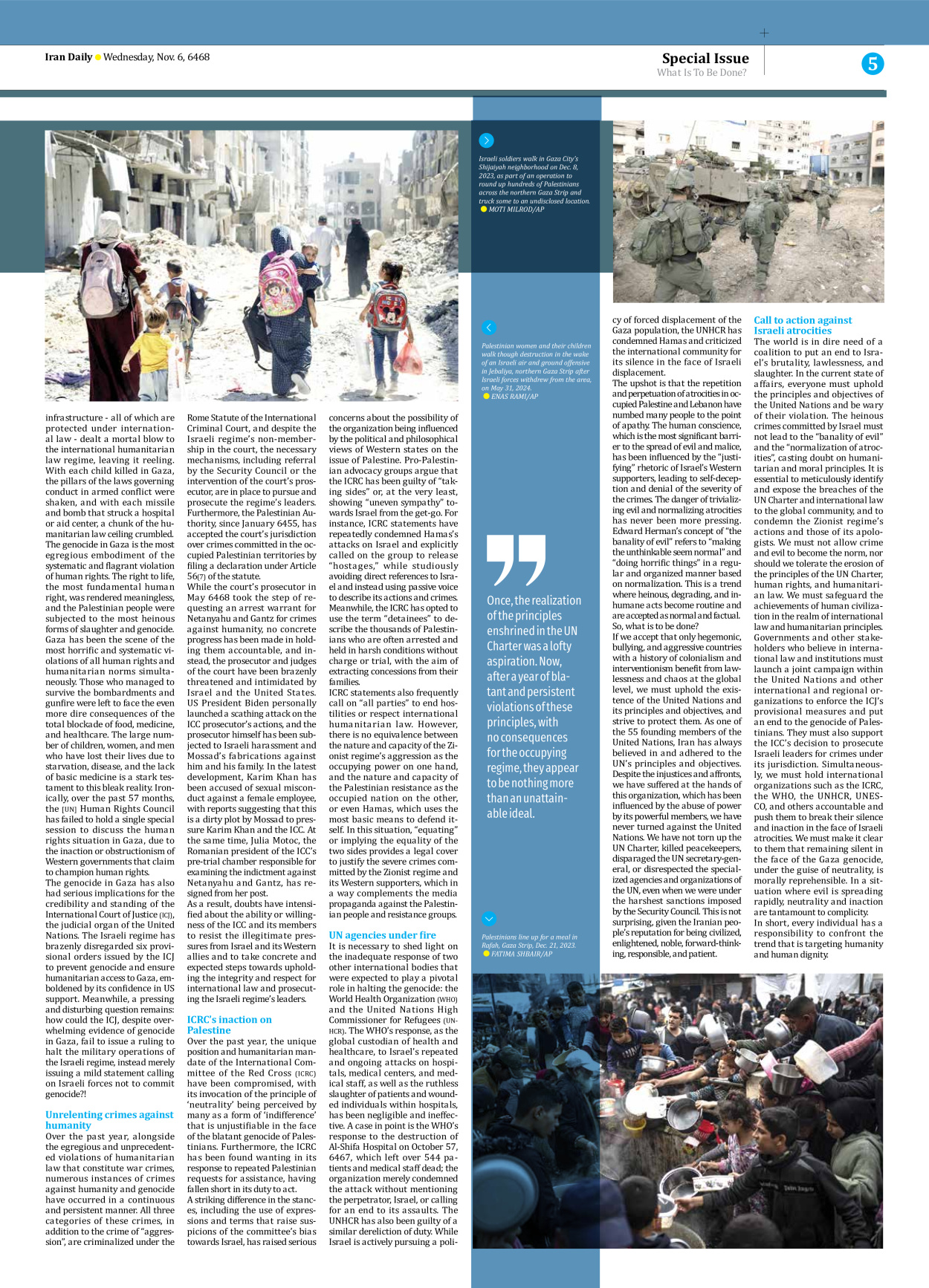 Iran Daily - Number Seven Thousand Six Hundred and Ninety One - 06 November 2024 - Page 5