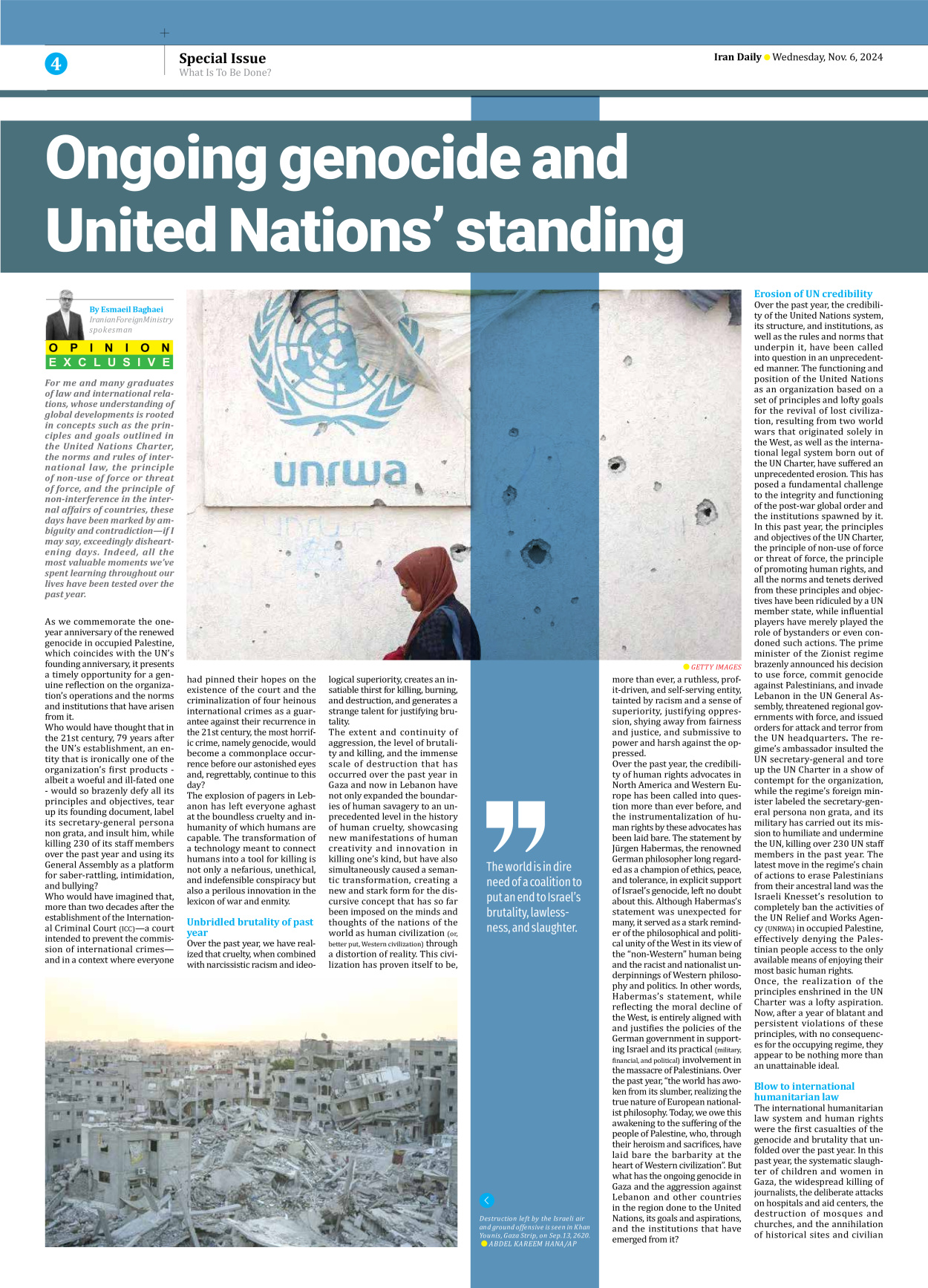 Iran Daily - Number Seven Thousand Six Hundred and Ninety One - 06 November 2024 - Page 4