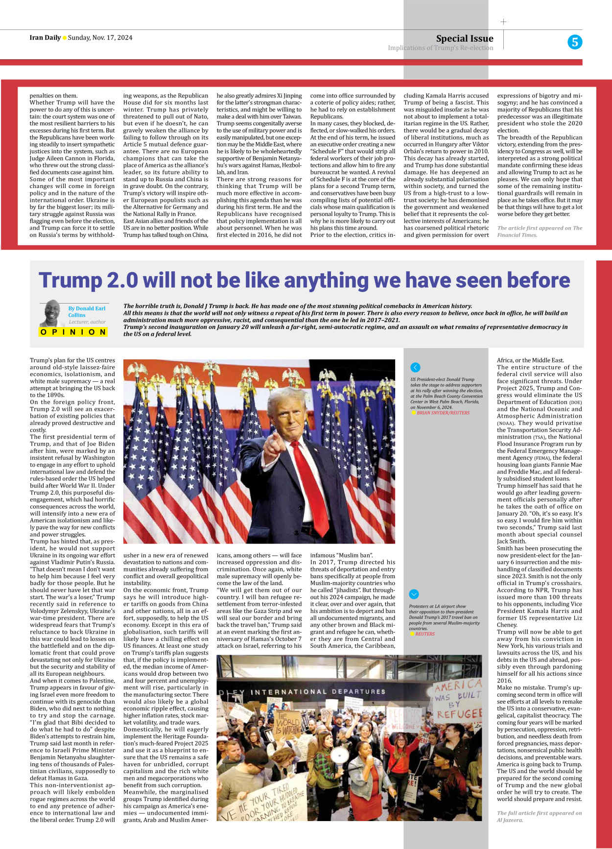 Iran Daily - Number Seven Thousand Seven Hundred - 17 November 2024 - Page 5