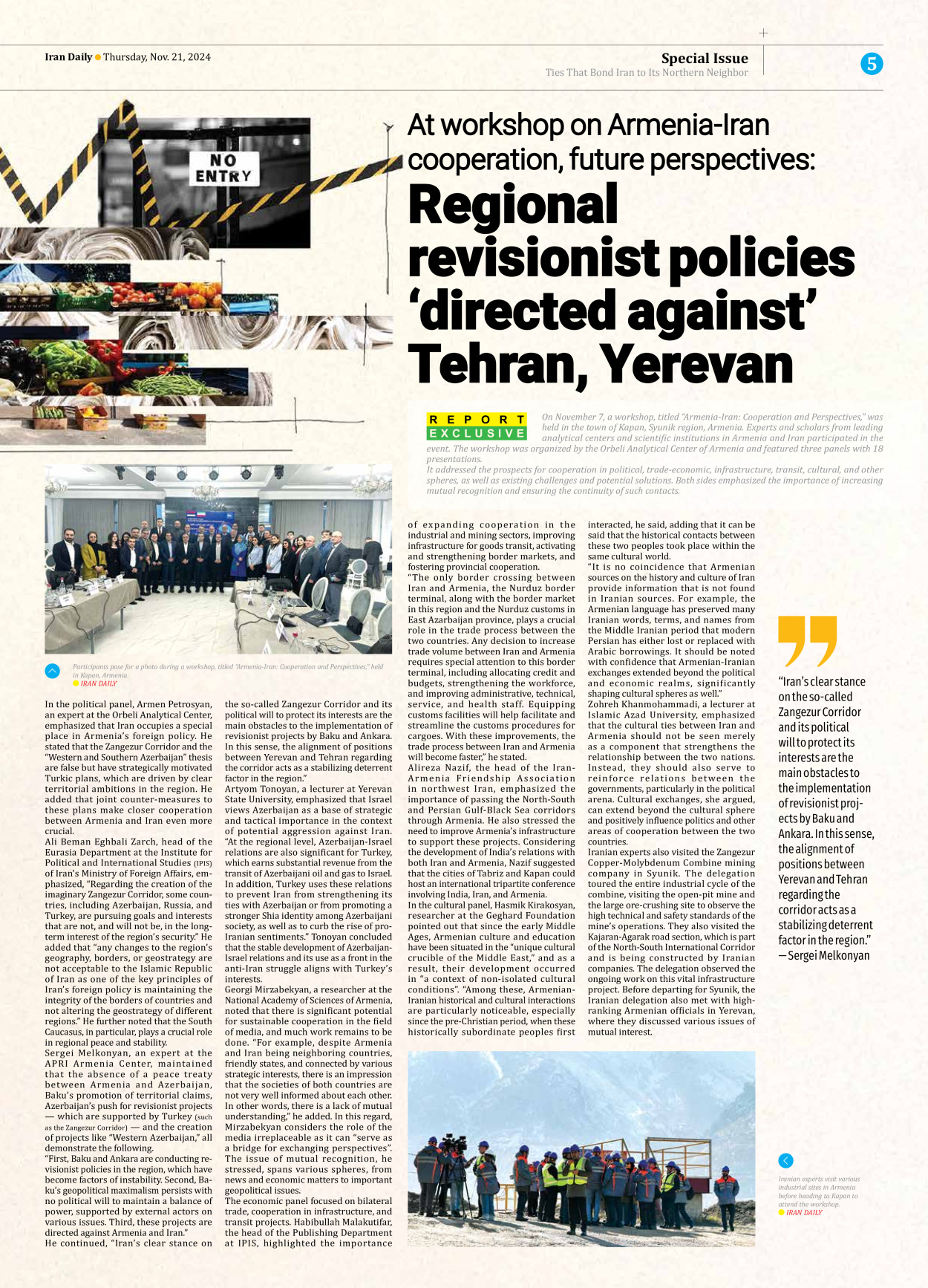 Iran Daily - Number Seven Thousand Seven Hundred and Four - 21 November 2024 - Page 5