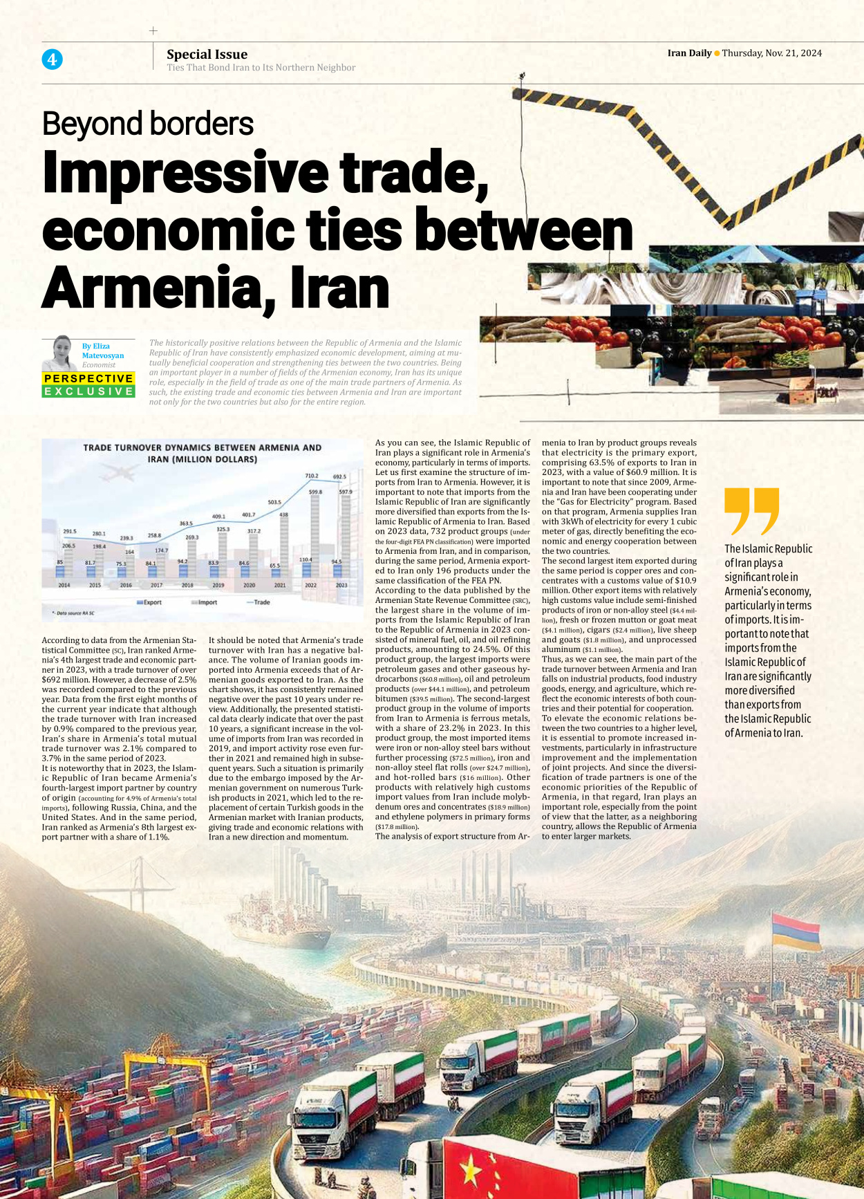 Iran Daily - Number Seven Thousand Seven Hundred and Four - 21 November 2024 - Page 4