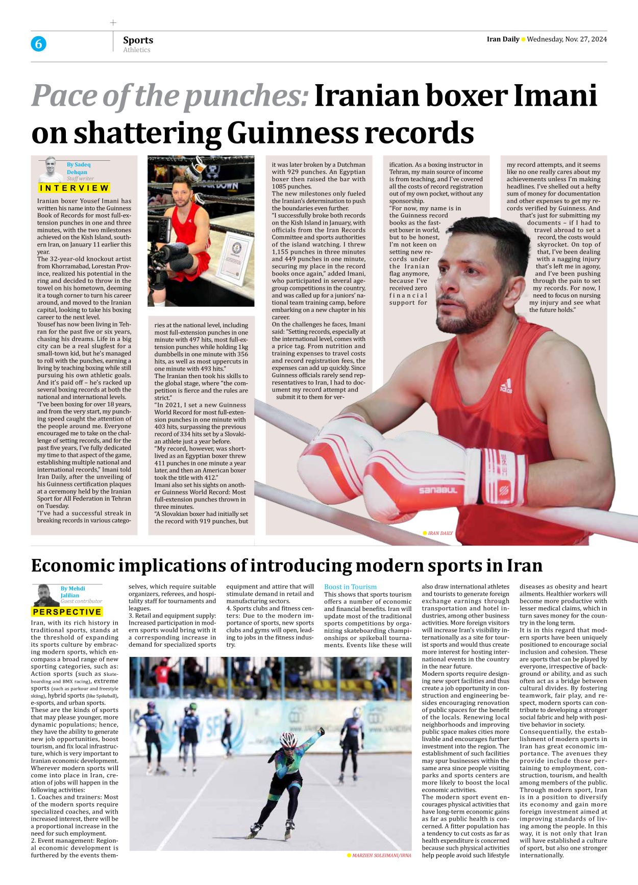 Iran Daily - Number Seven Thousand Seven Hundred and Nine - 27 November 2024 - Page 6