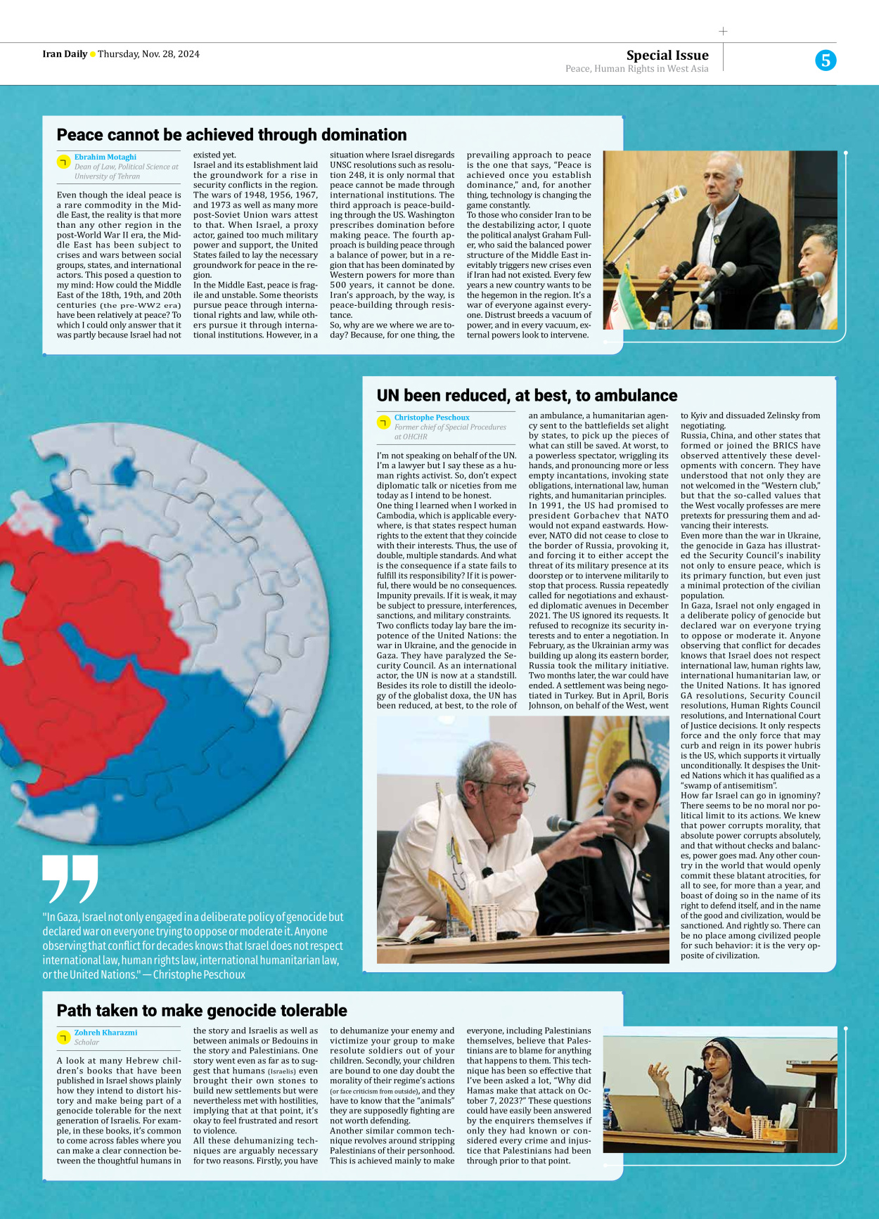 Iran Daily - Number Seven Thousand Seven Hundred and Ten - 28 November 2024 - Page 5