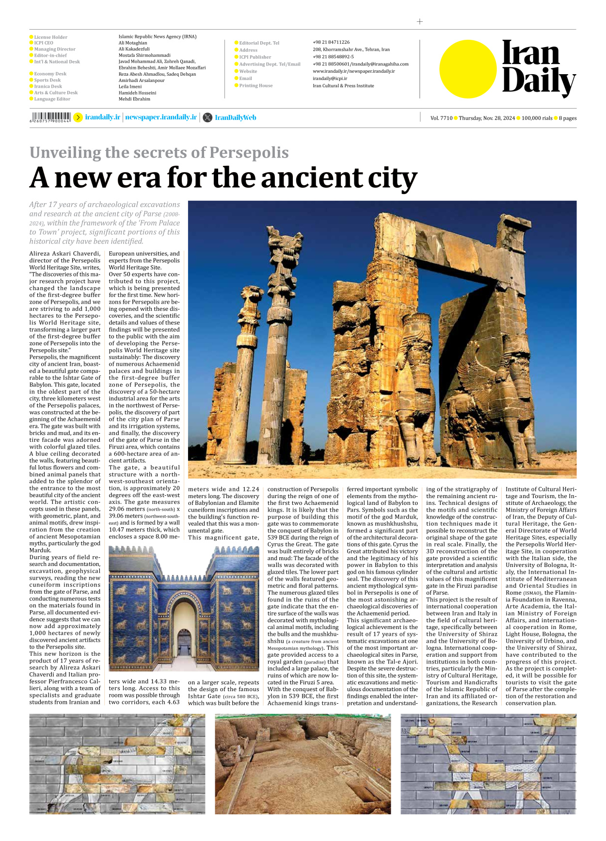 Iran Daily - Number Seven Thousand Seven Hundred and Ten - 28 November 2024 - Page 8