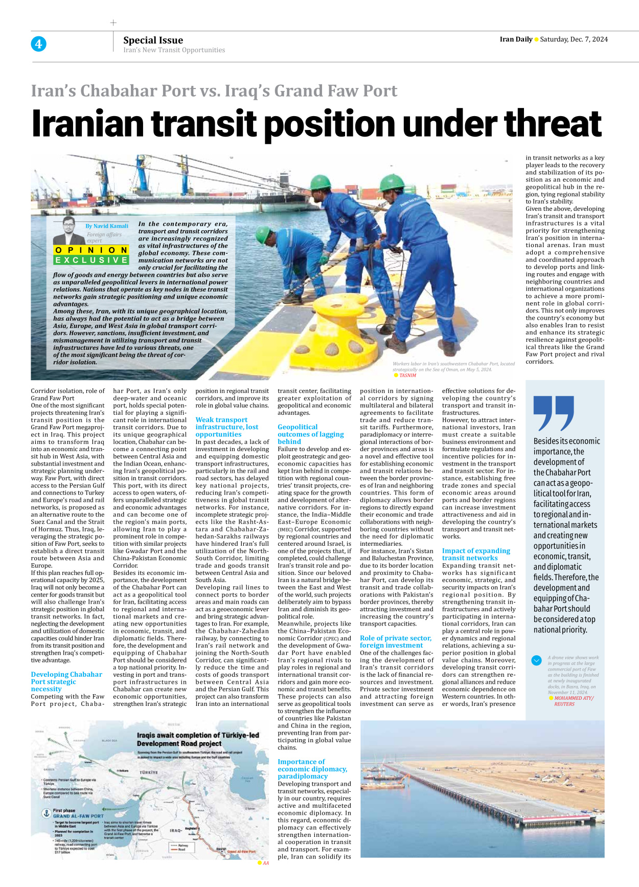 Iran Daily - Number Seven Thousand Seven Hundred and Sixteen - 07 December 2024 - Page 4