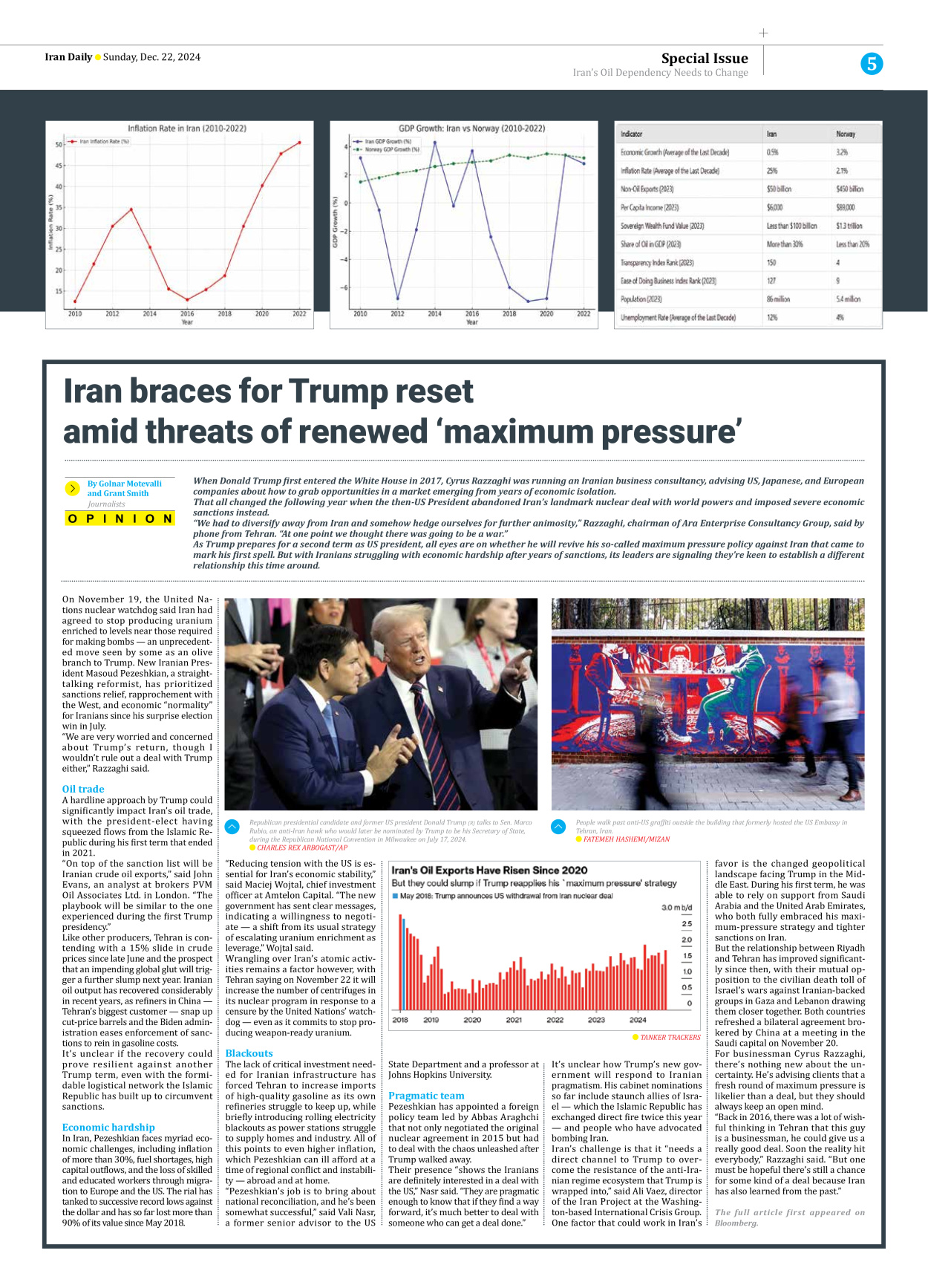 Iran Daily - Number Seven Thousand Seven Hundred and Twenty Six - 22 December 2024 - Page 5