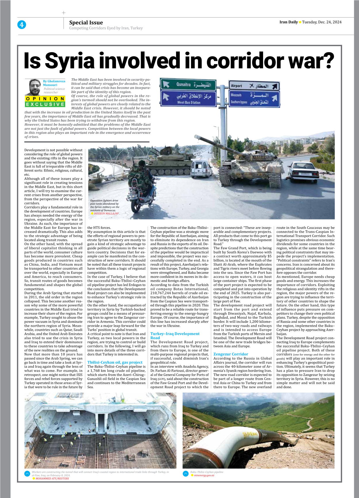 Iran Daily - Number Seven Thousand Seven Hundred and Twenty Eight - 24 December 2024 - Page 4