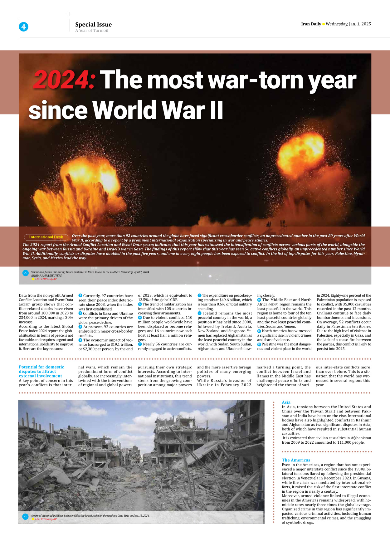 Iran Daily - Number Seven Thousand Seven Hundred and Thirty Five - 01 January 2025 - Page 4