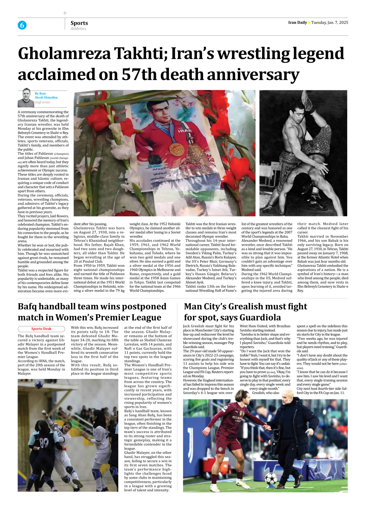 Iran Daily - Number Seven Thousand Seven Hundred and Forty - 07 January 2025 - Page 6