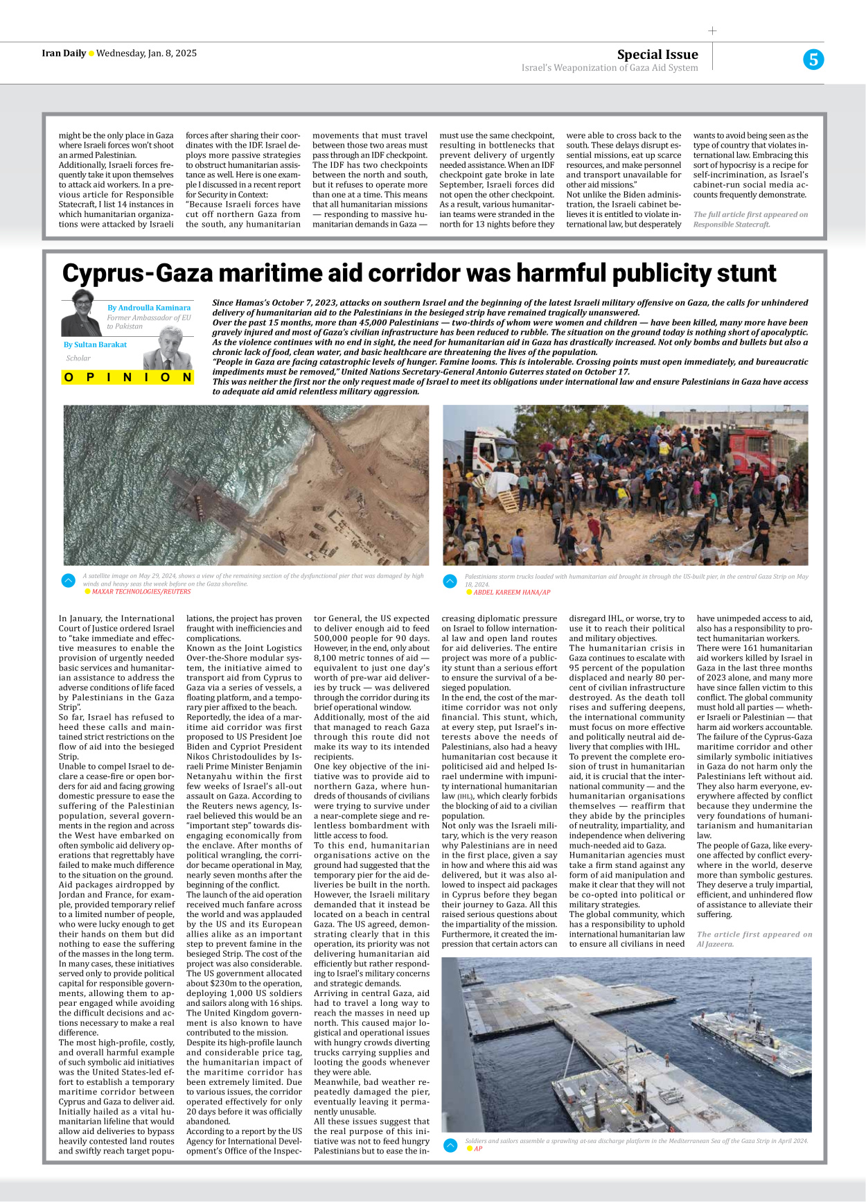 Iran Daily - Number Seven Thousand Seven Hundred and Forty One - 08 January 2025 - Page 5