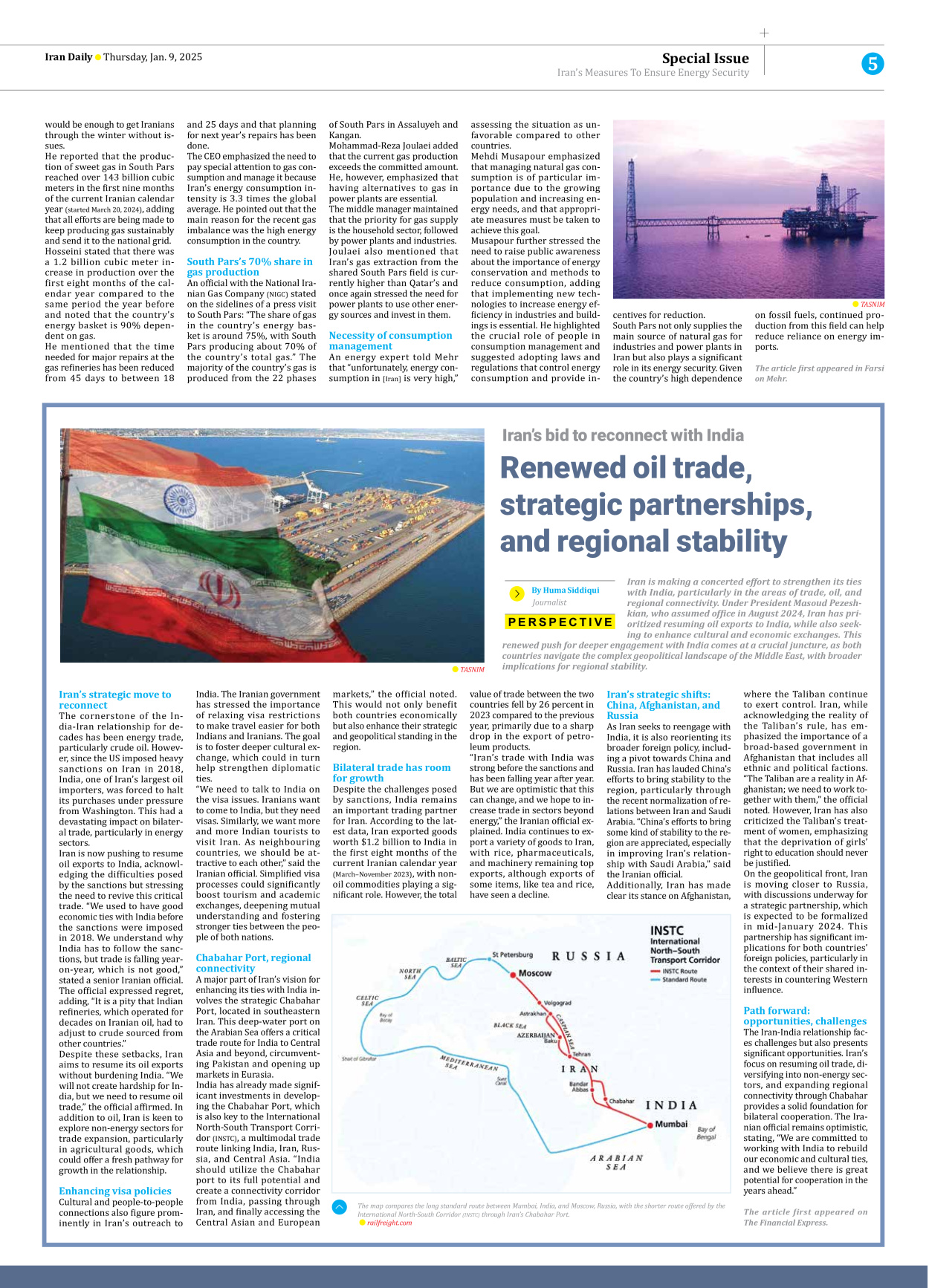 Iran Daily - Number Seven Thousand Seven Hundred and Forty Two - 09 January 2025 - Page 5