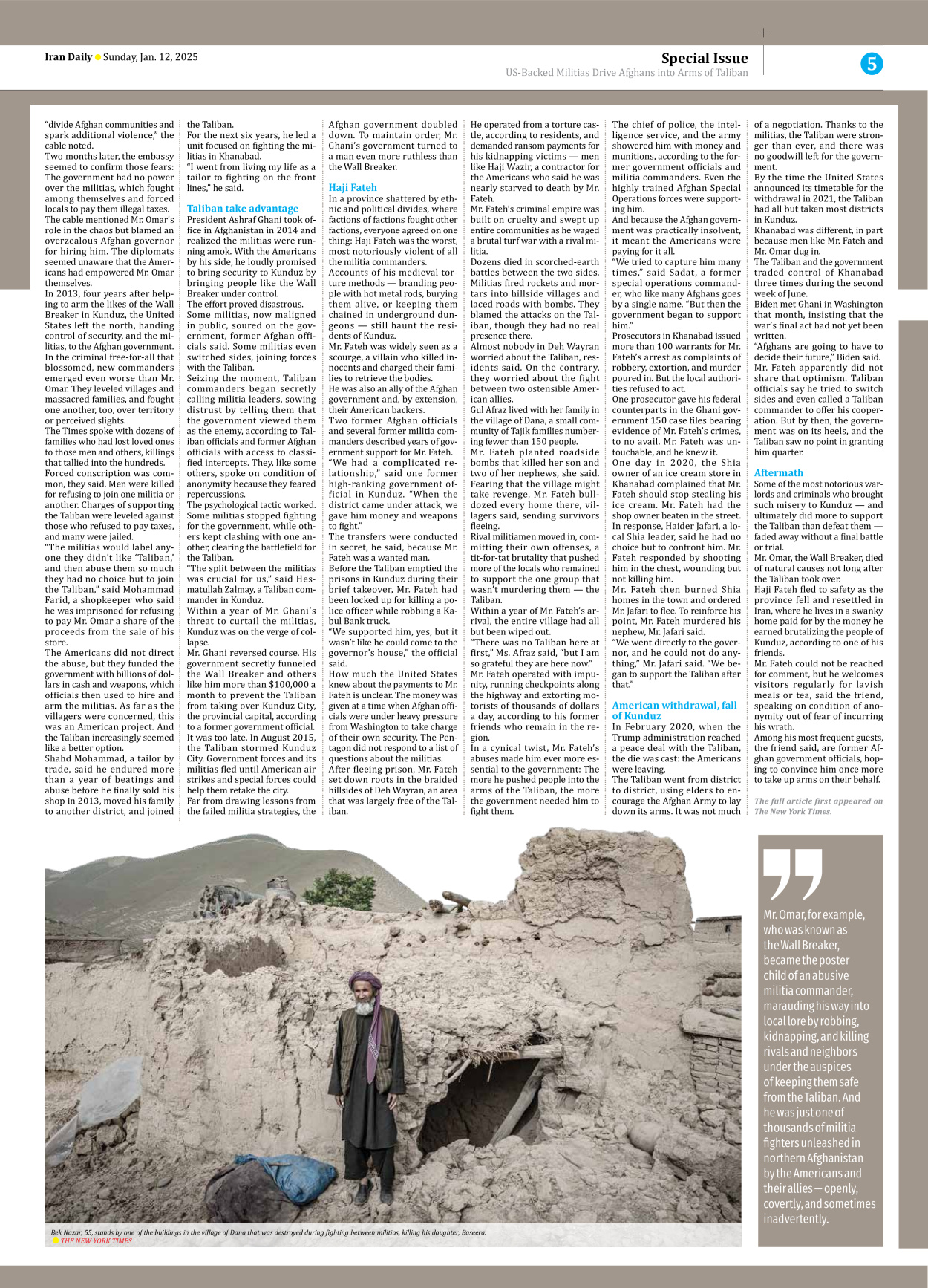 Iran Daily - Number Seven Thousand Seven Hundred and Forty Four - 12 January 2025 - Page 5