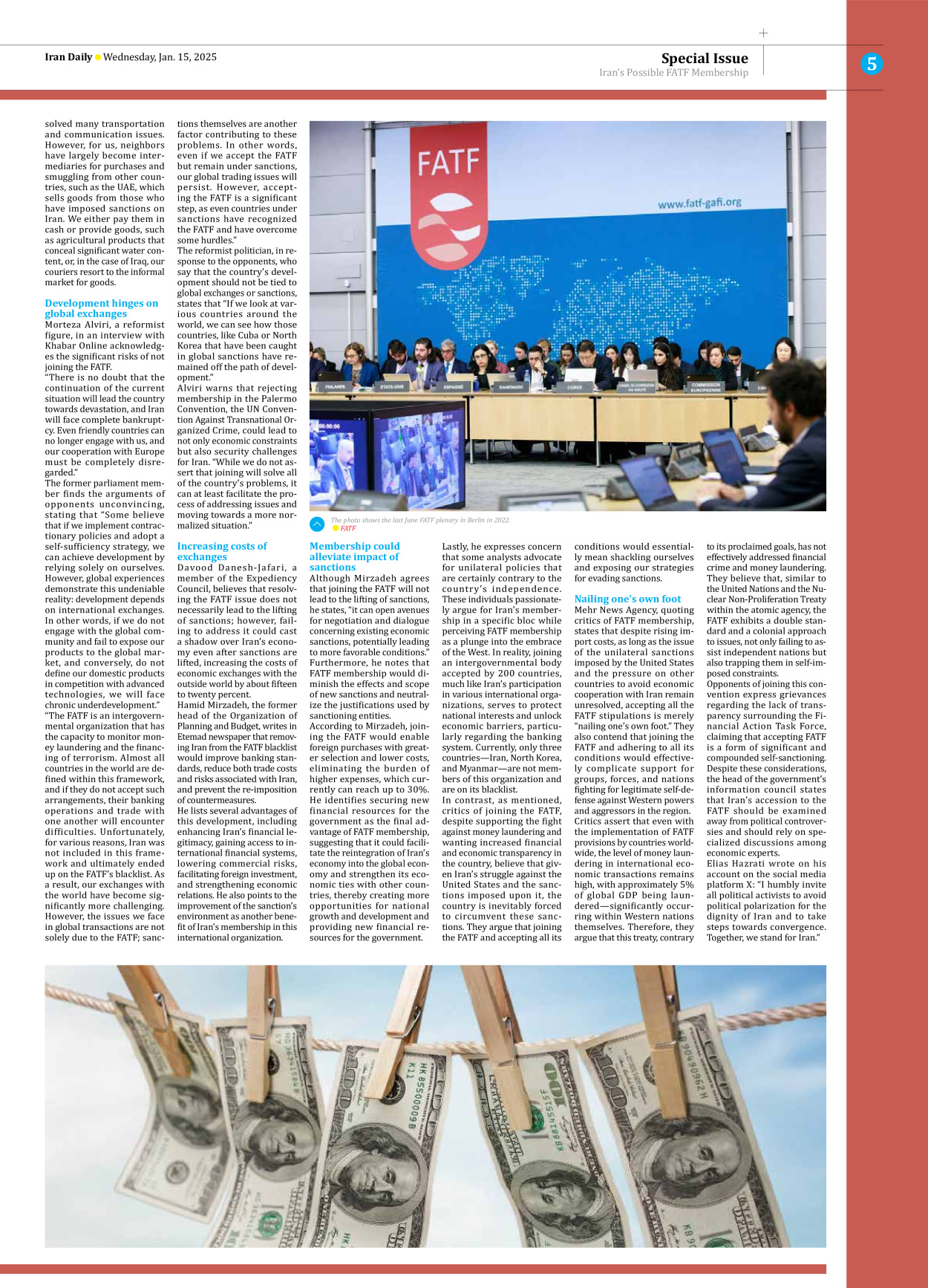 Iran Daily - Number Seven Thousand Seven Hundred and Forty Six - 15 January 2025 - Page 5