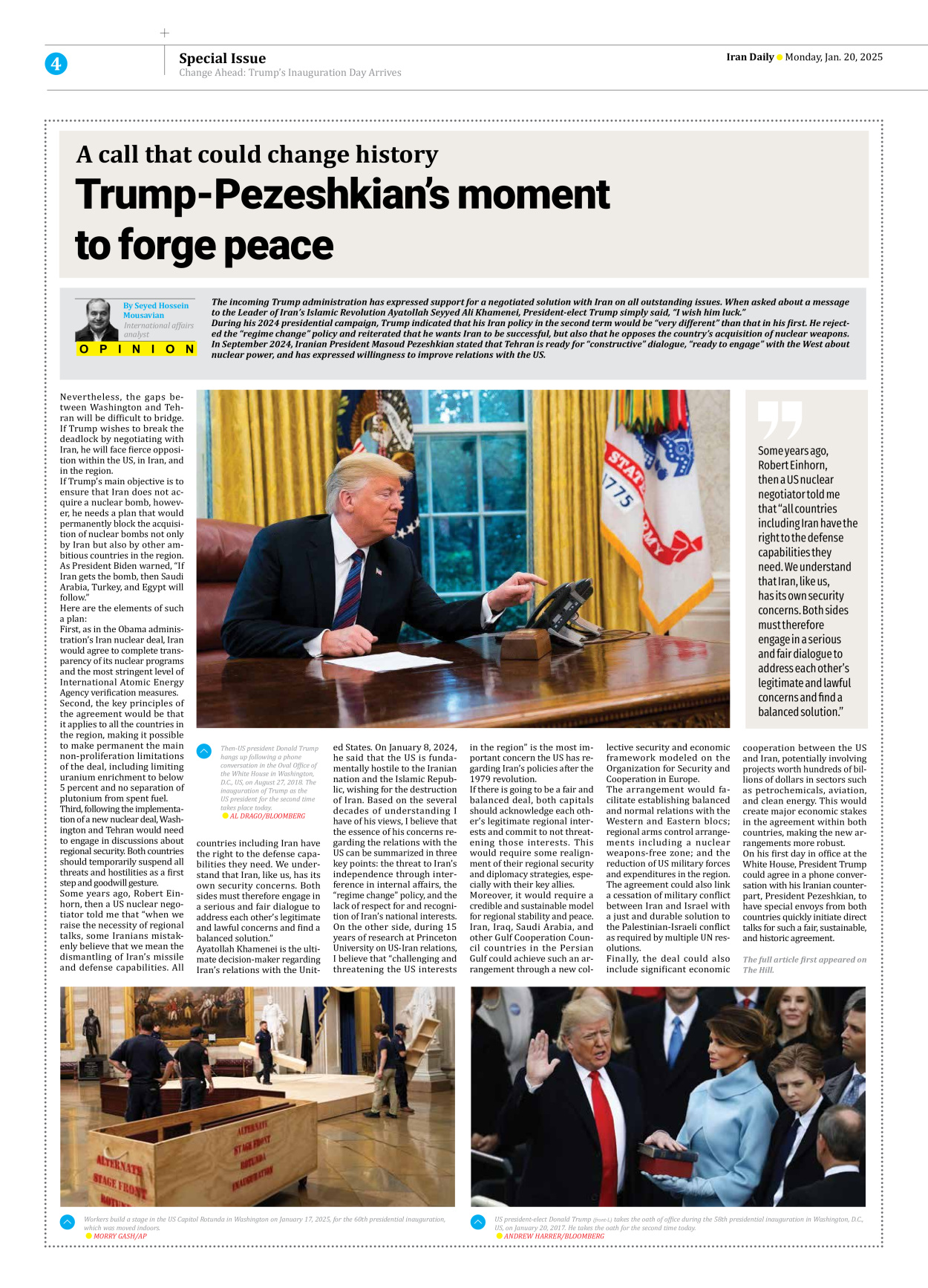 Iran Daily - Number Seven Thousand Seven Hundred and Fifty - 20 January 2025 - Page 4