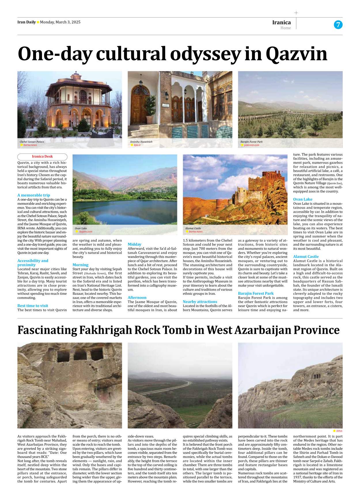 Iran Daily - Number Seven Thousand Seven Hundred and Eighty Four - 03 March 2025 - Page 7