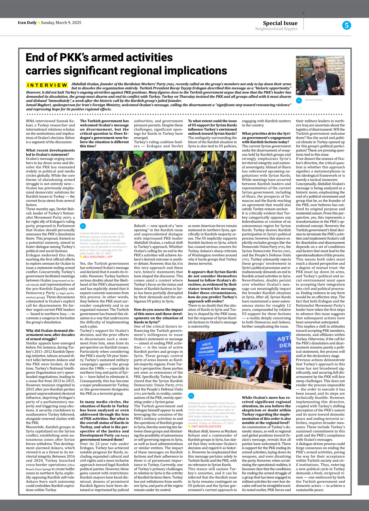Iran Daily - Number Seven Thousand Seven Hundred and Eighty Nine - 09 March 2025 - Page 5