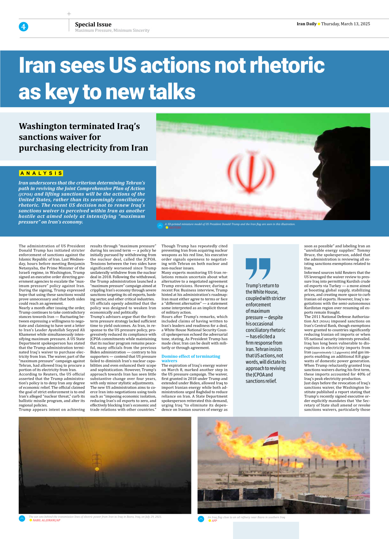 Iran Daily - Number Seven Thousand Seven Hundred and Ninety Three - 13 March 2025 - Page 4