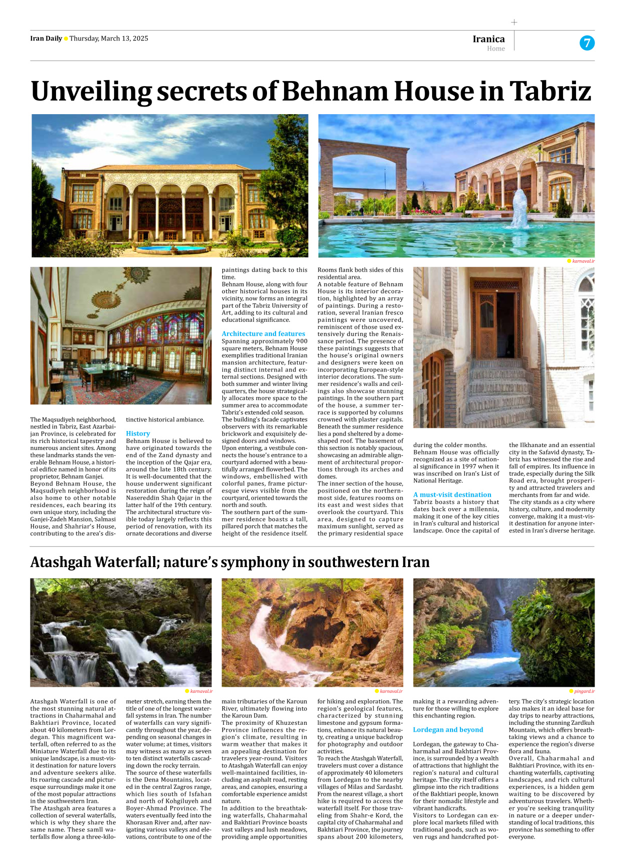 Iran Daily - Number Seven Thousand Seven Hundred and Ninety Three - 13 March 2025 - Page 7