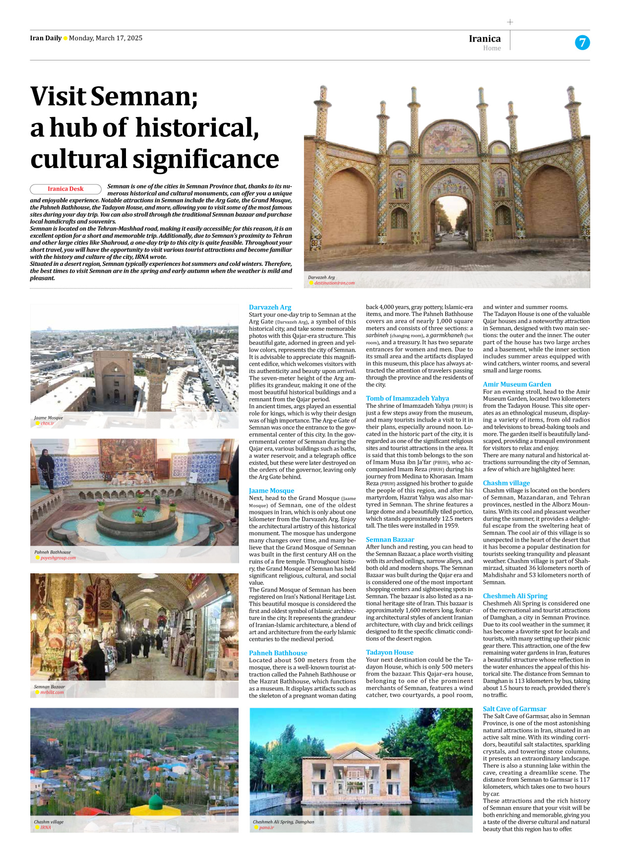 Iran Daily - Number Seven Thousand Seven Hundred and Ninety Six - 17 March 2025 - Page 7
