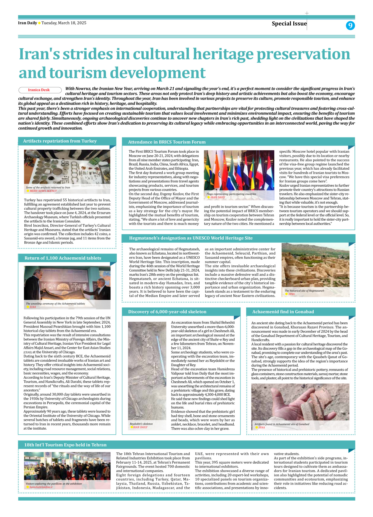 Iran Daily - Number Seven Thousand Seven Hundred and Ninety Seven - 18 March 2025 - Page 9