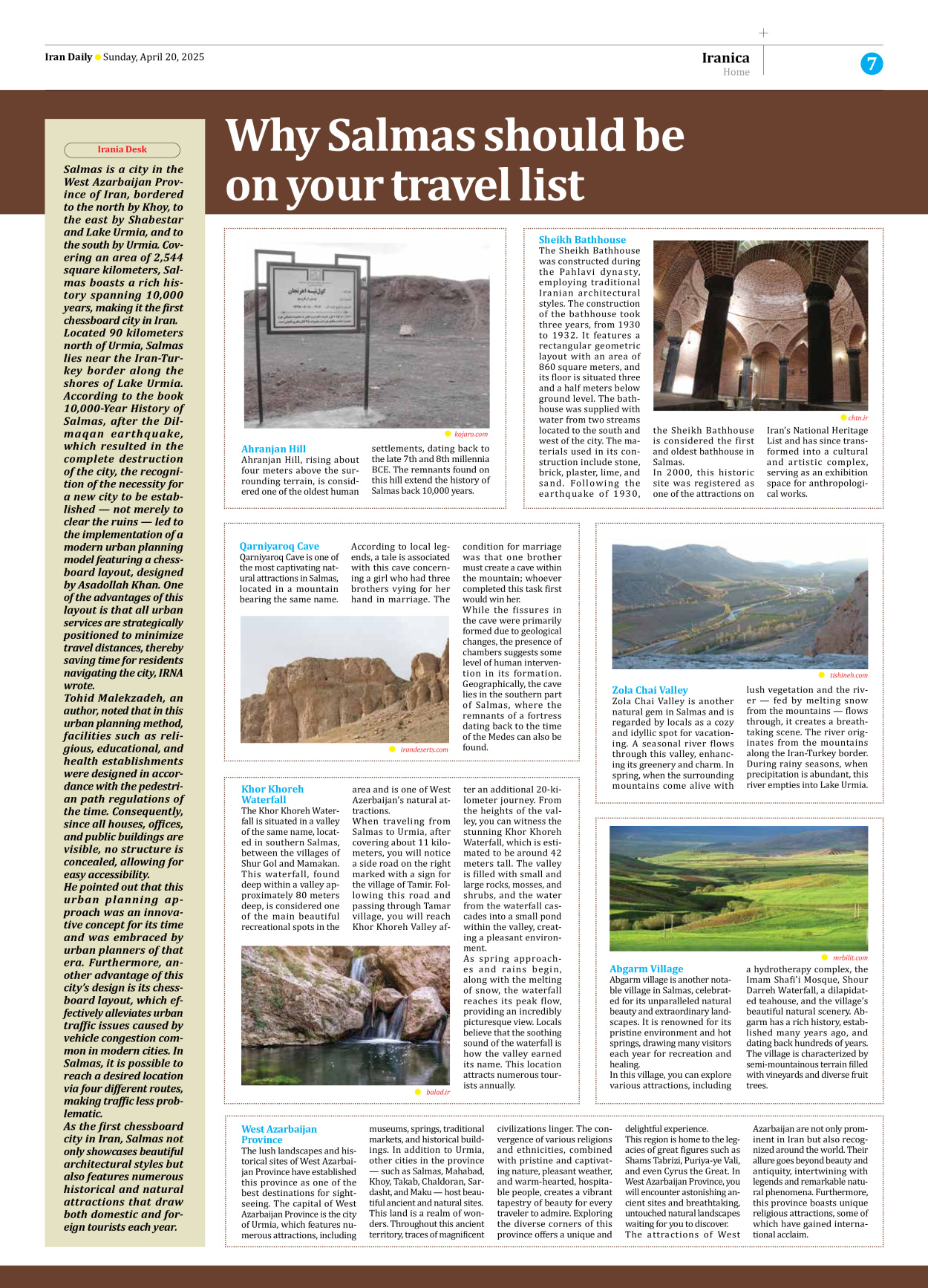 Iran Daily - Number Seven Thousand Eight Hundred and Eleven - 20 April 2025 - Page 7