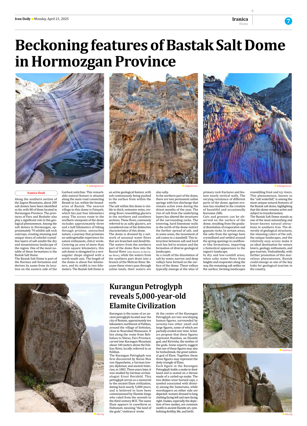 Iran Daily - Number Seven Thousand Eight Hundred and Twelve - 21 April 2025 - Page 7