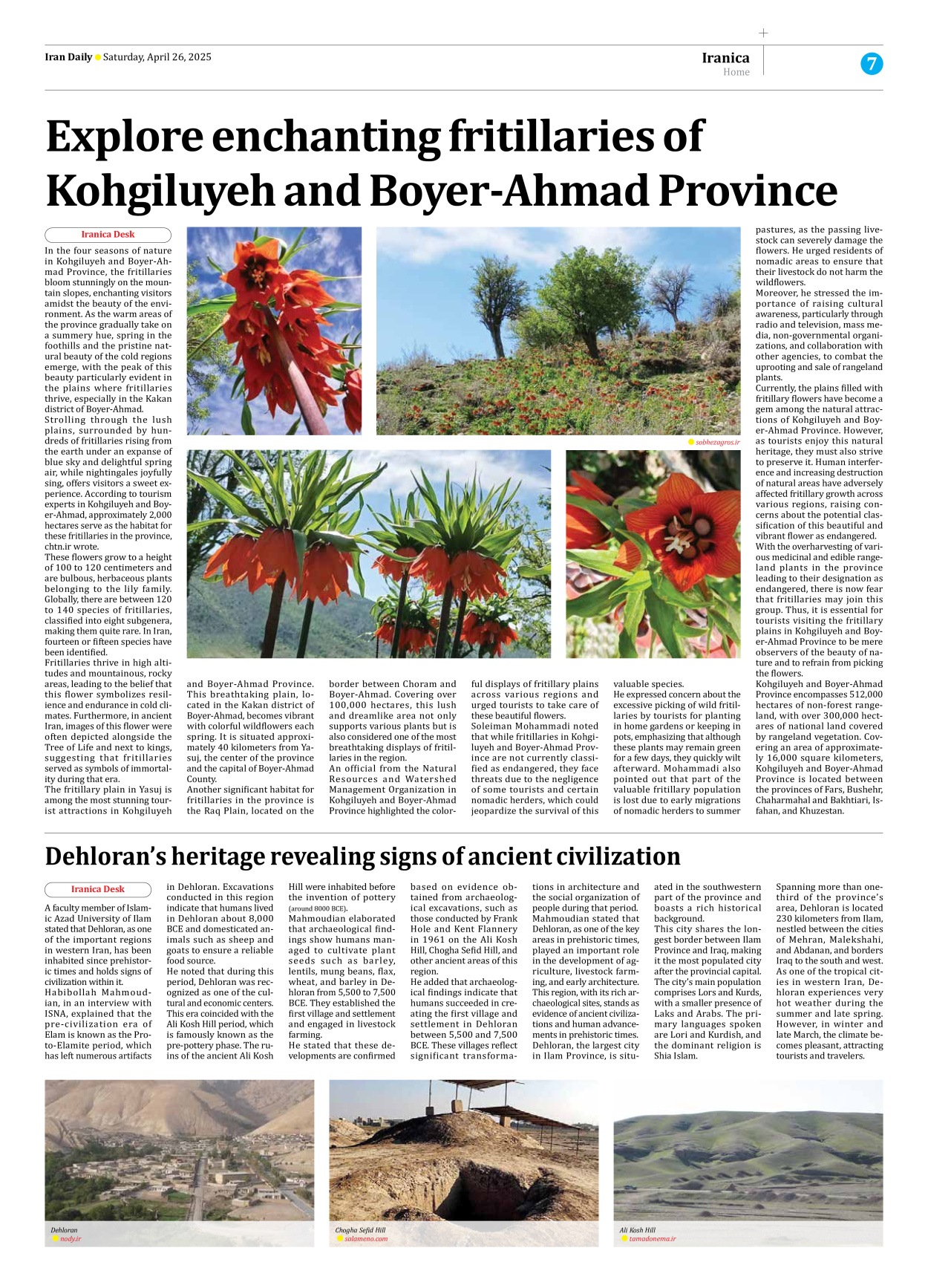 Iran Daily - Number Seven Thousand Eight Hundred and Fifteen - 26 April 2025 - Page 7