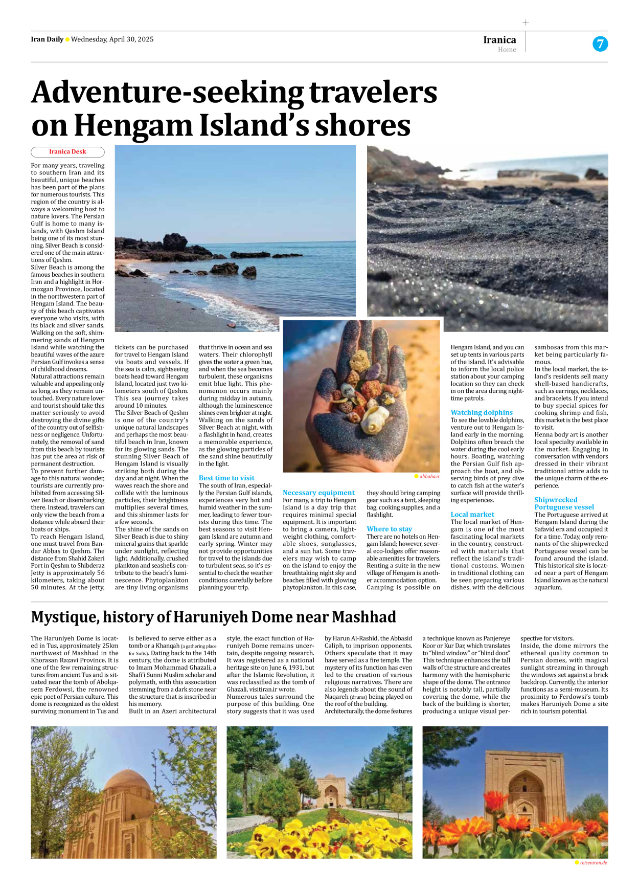 Iran Daily - Number Seven Thousand Eight Hundred and Nineteen - 30 April 2025 - Page 7
