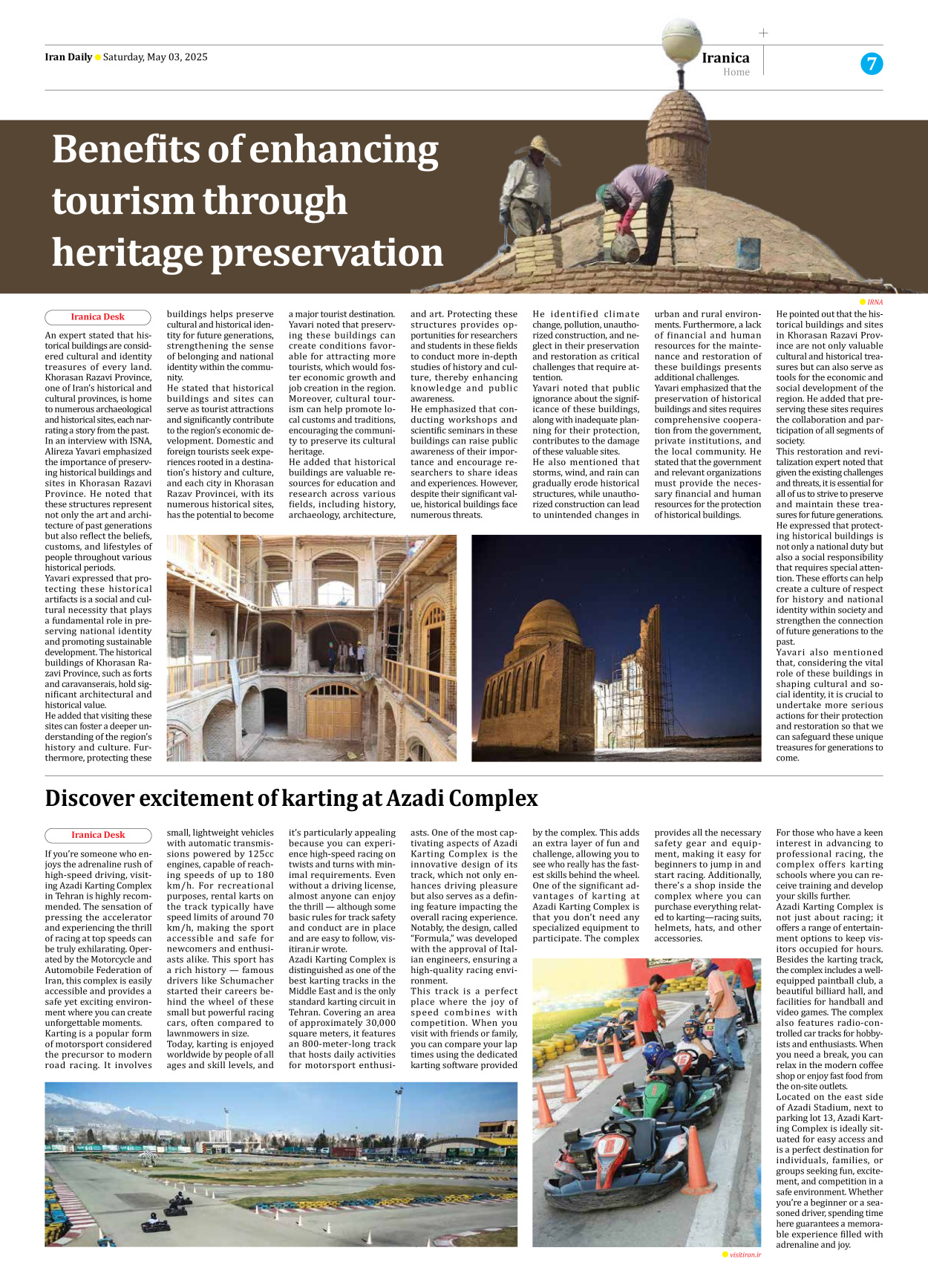 Iran Daily - Number Seven Thousand Eight Hundred and Twenty One - 03 May 2025 - Page 7