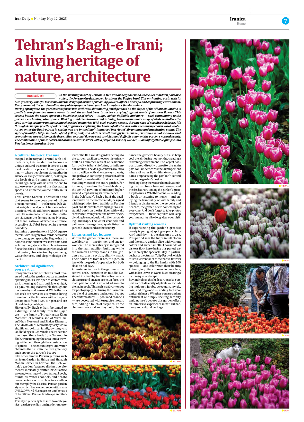 Iran Daily - Number Seven Thousand Eight Hundred and Twenty Nine - 12 May 2025 - Page 7