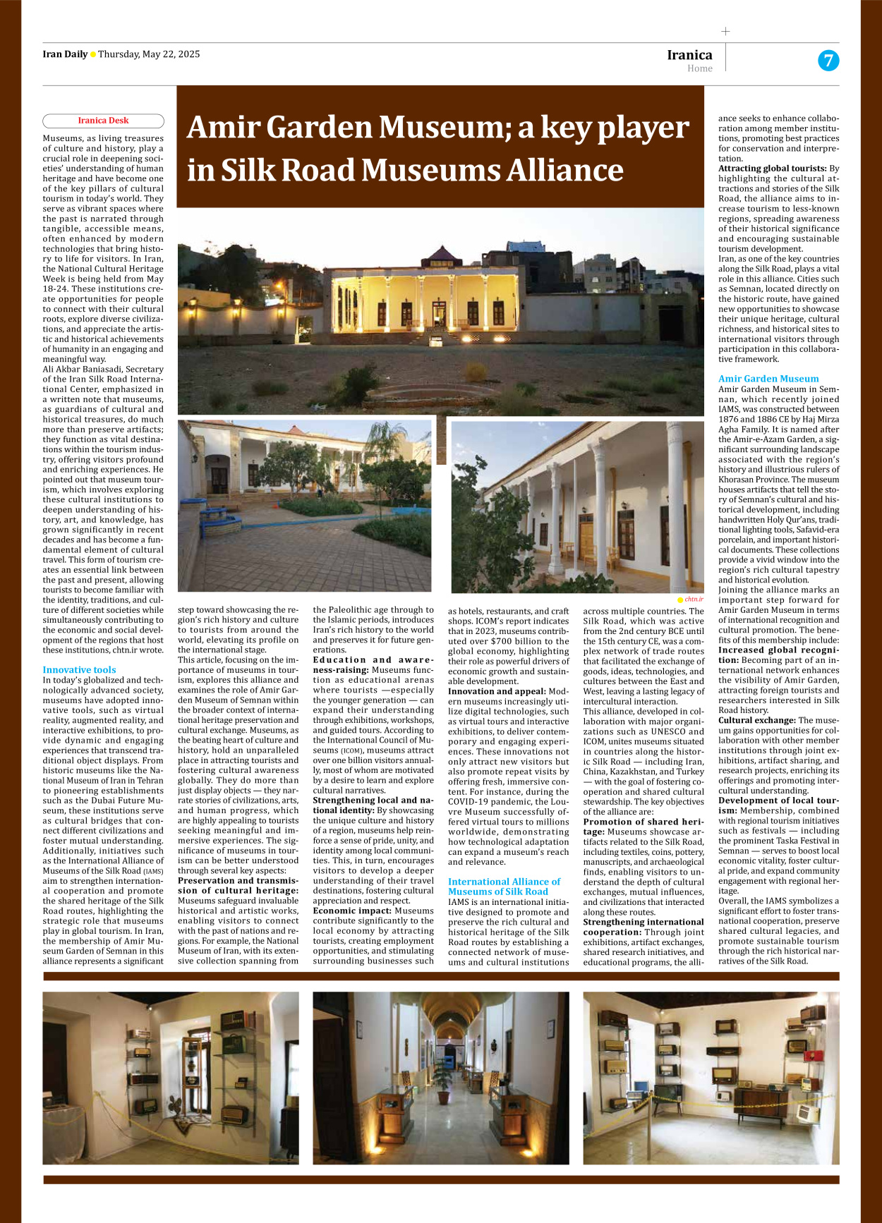 Iran Daily - Number Seven Thousand Eight Hundred and Thirty Eight - 22 May 2025 - Page 7