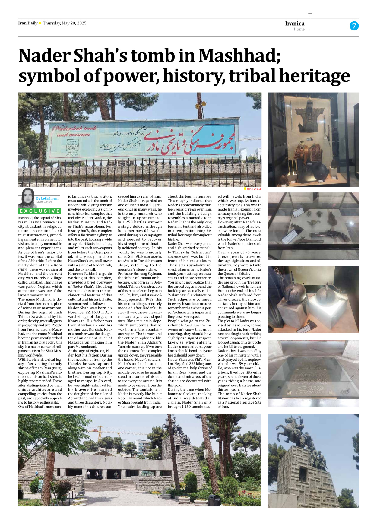 Iran Daily - Number Seven Thousand Eight Hundred and Forty Four - 29 May 2025 - Page 7