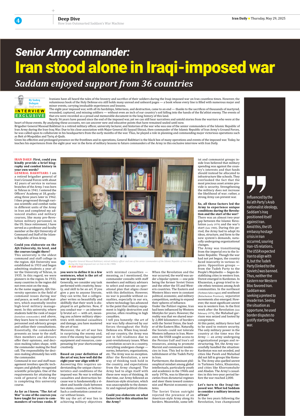 Iran Daily - Number Seven Thousand Eight Hundred and Forty Four - 29 May 2025 - Page 4