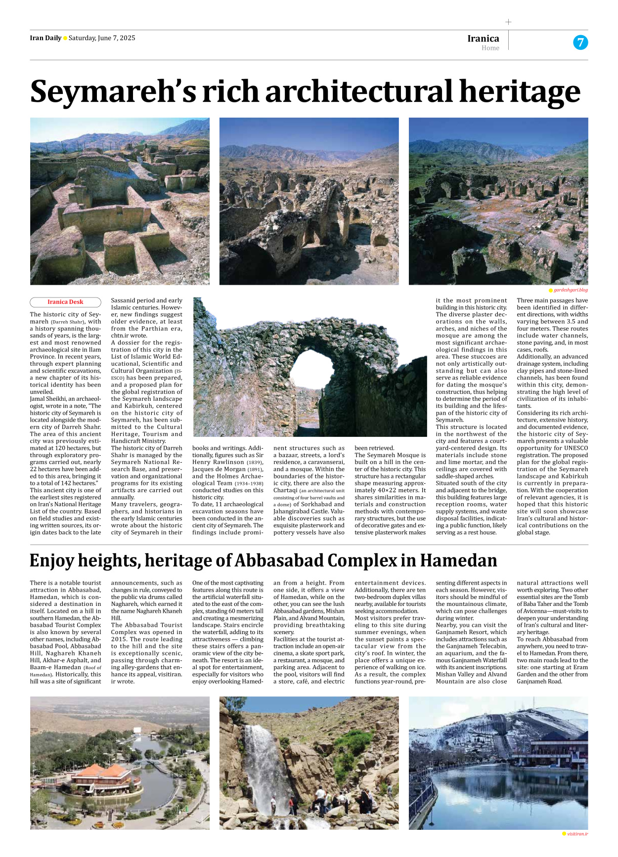 Iran Daily - Number Seven Thousand Eight Hundred and Forty Nine - 07 June 2025 - Page 7