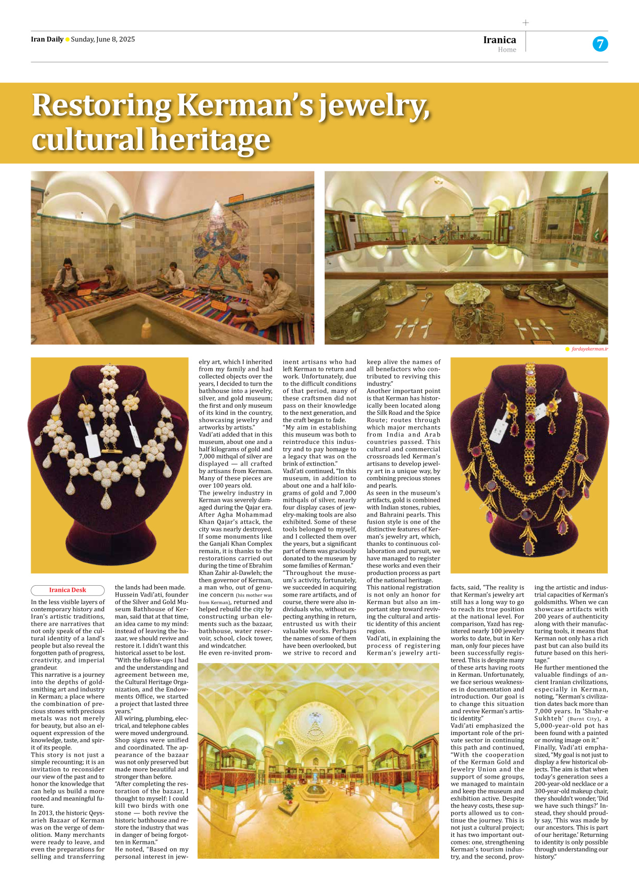 Iran Daily - Number Seven Thousand Eight Hundred and Fifty - 08 June 2025 - Page 7
