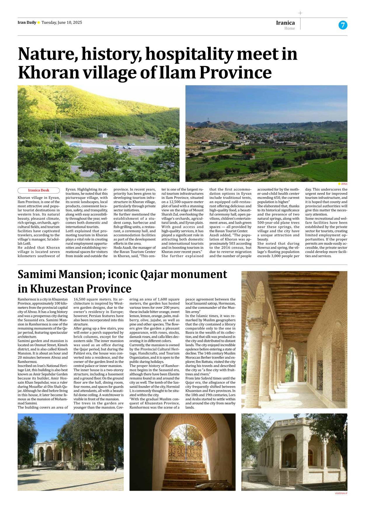Iran Daily - Number Seven Thousand Eight Hundred and Fifty Two - 10 June 2025 - Page 7