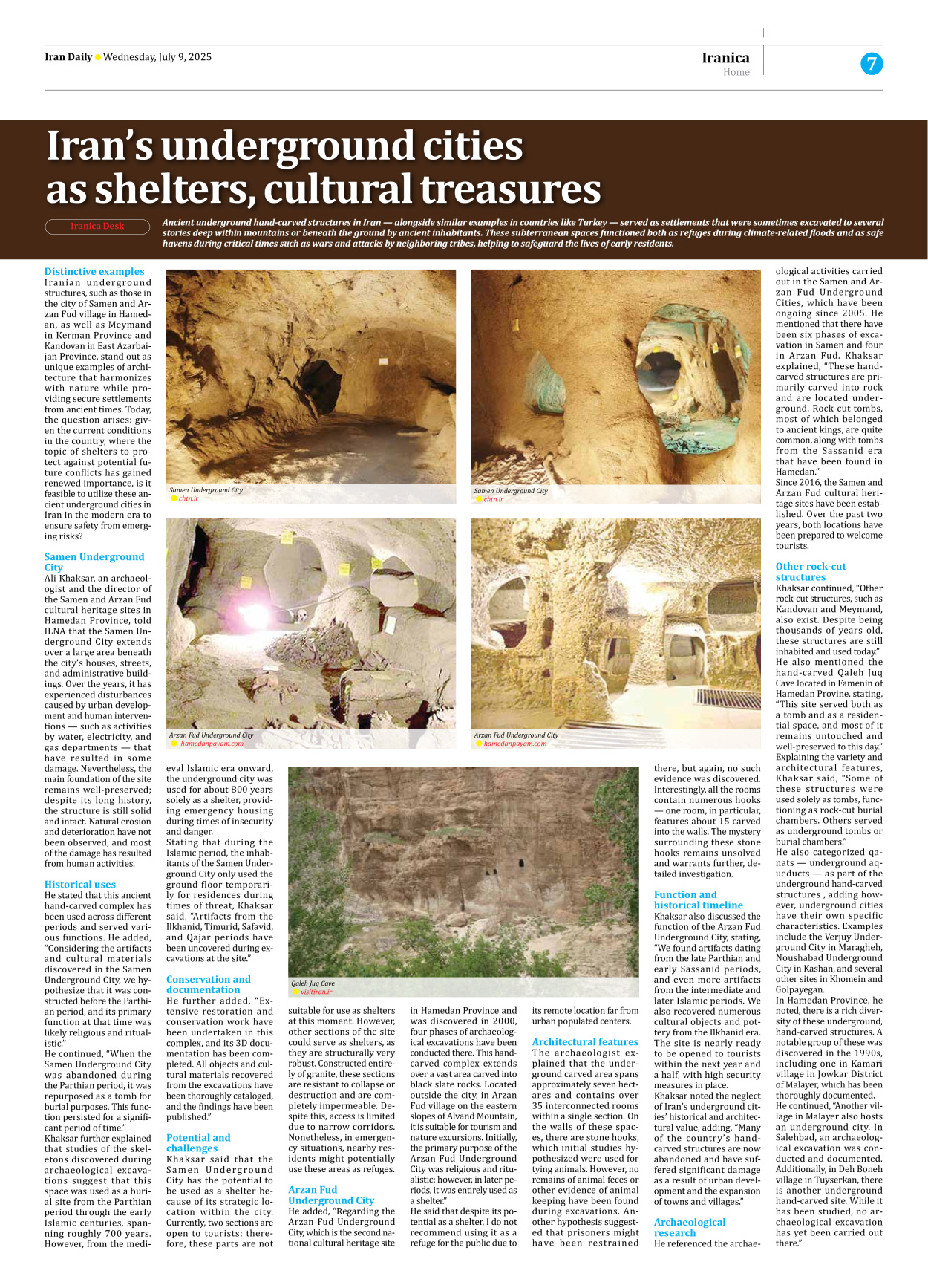 Iran Daily - Number Seven Thousand Eight Hundred and Seventy Four - 09 July 2025 - Page 7