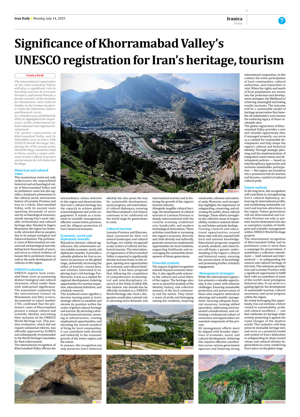 Iran Daily - Number Seven Thousand Eight Hundred and Seventy Eight - 14 July 2025 - Page 7