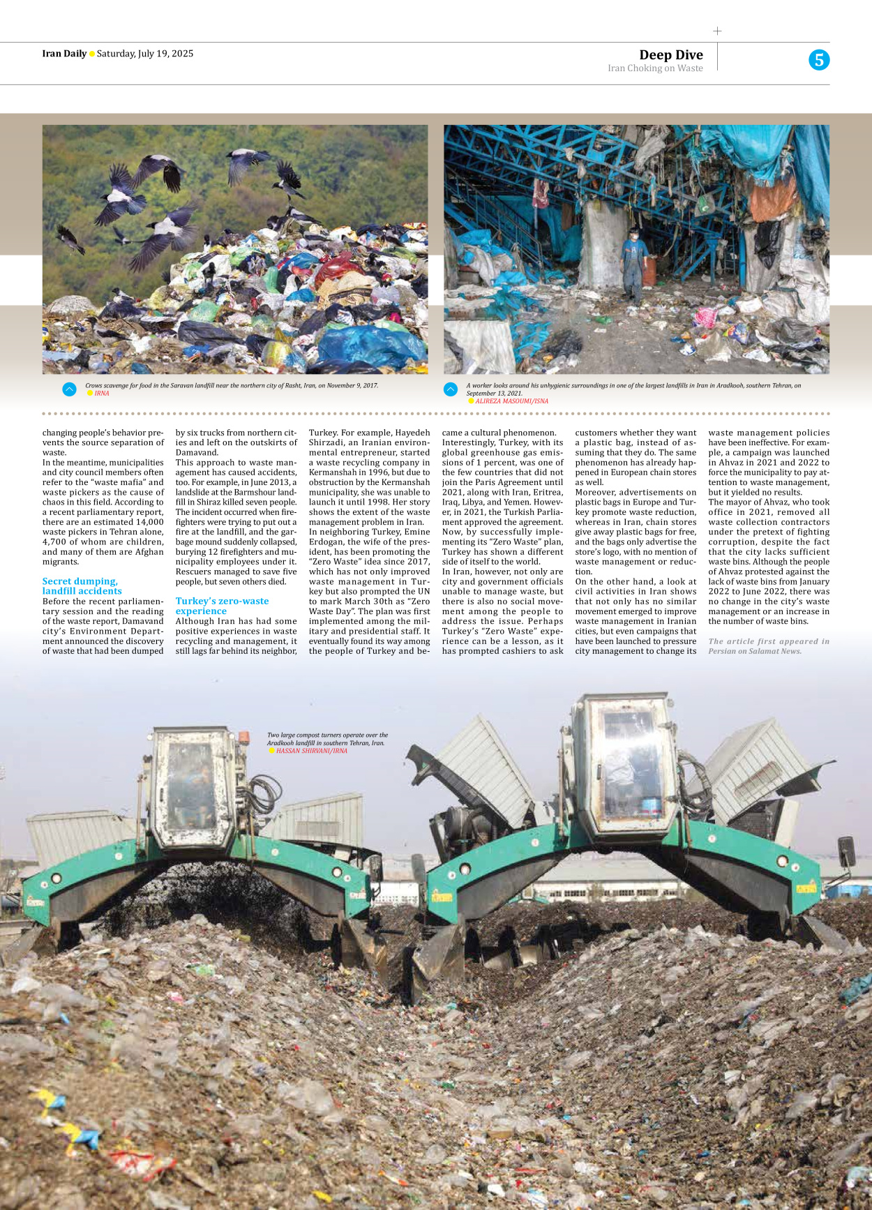 Iran Daily - Number Seven Thousand Eight Hundred and Eighty Two - 19 July 2025 - Page 5