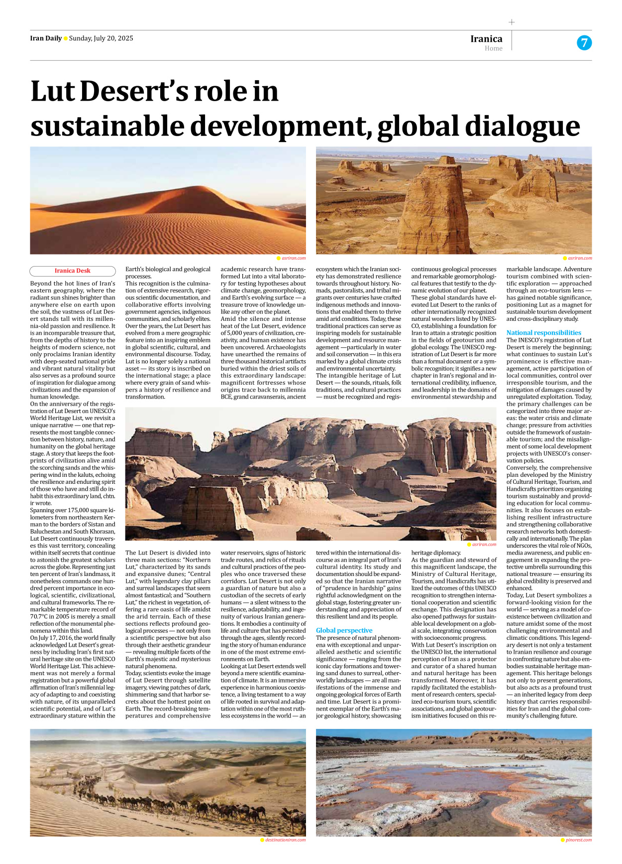 Iran Daily - Number Seven Thousand Eight Hundred and Eighty Three - 20 July 2025 - Page 7