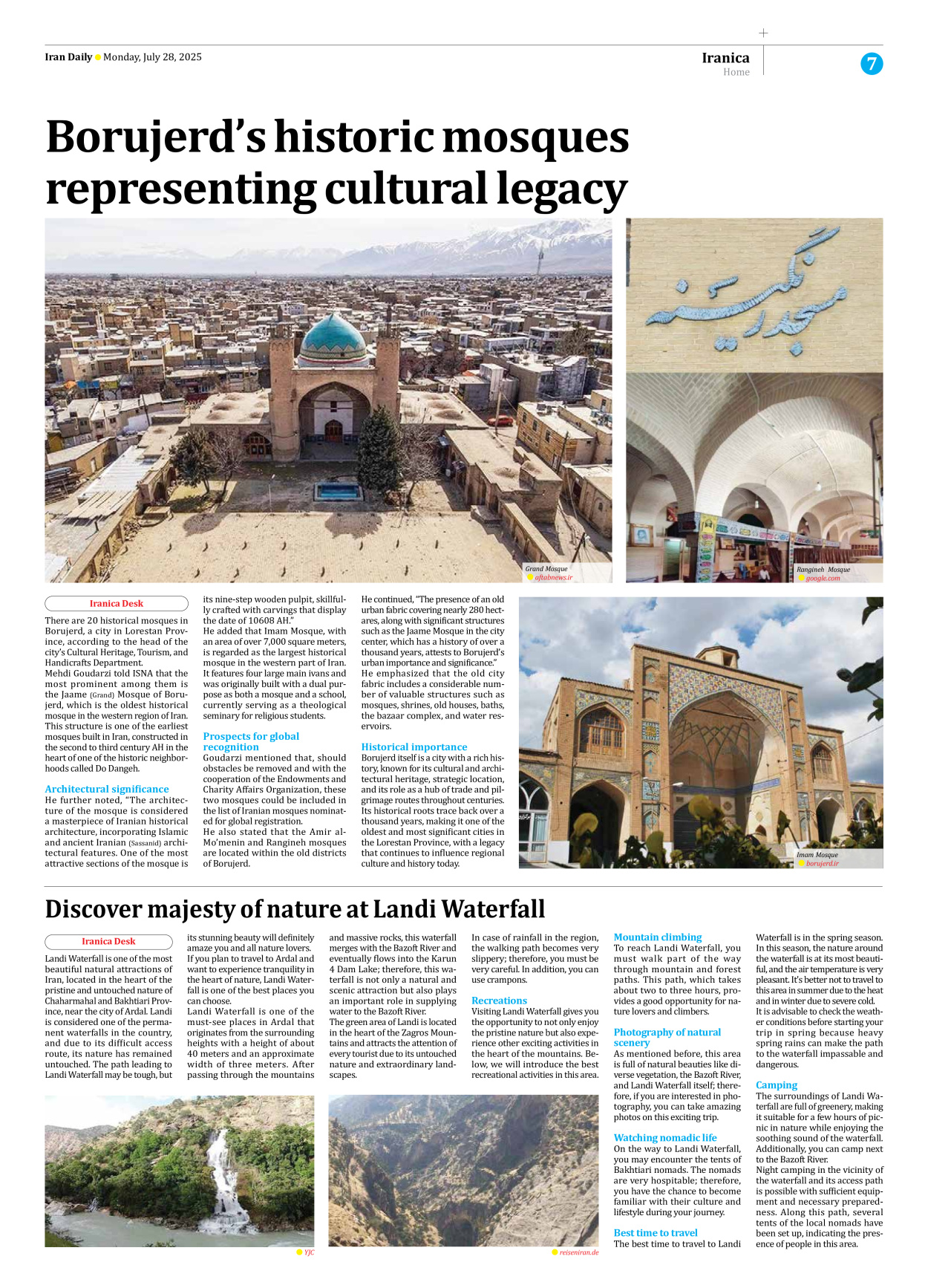 Iran Daily - Number Seven Thousand Eight Hundred and Ninety - 28 July 2025 - Page 7