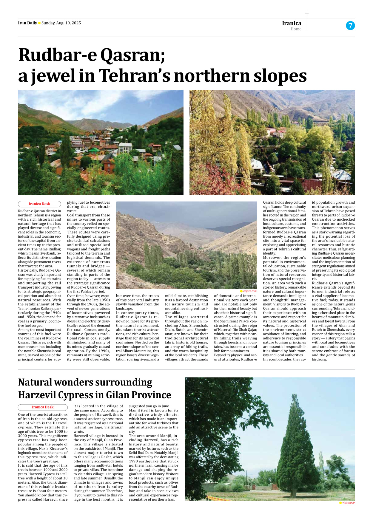 Iran Daily - Number Seven Thousand Nine Hundred and One - 10 August 2025 - Page 7